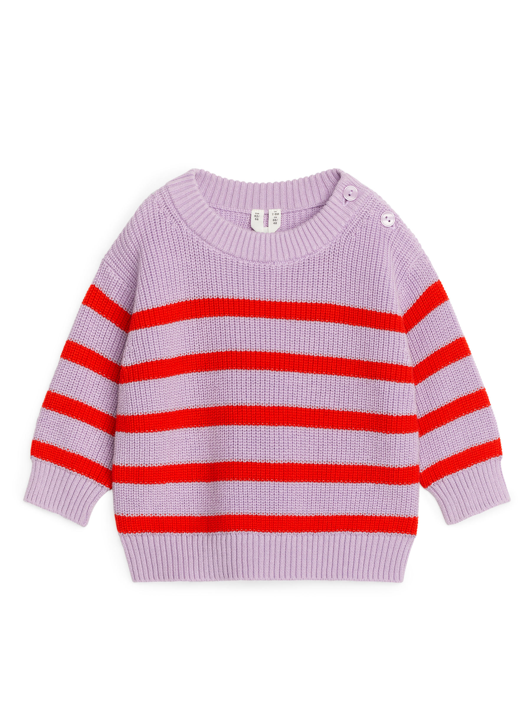 Baumwollstrickpullover - Flieder/Rot - Loose Fit - Kinder - StillMedia/DescriptiveStillLife - 2