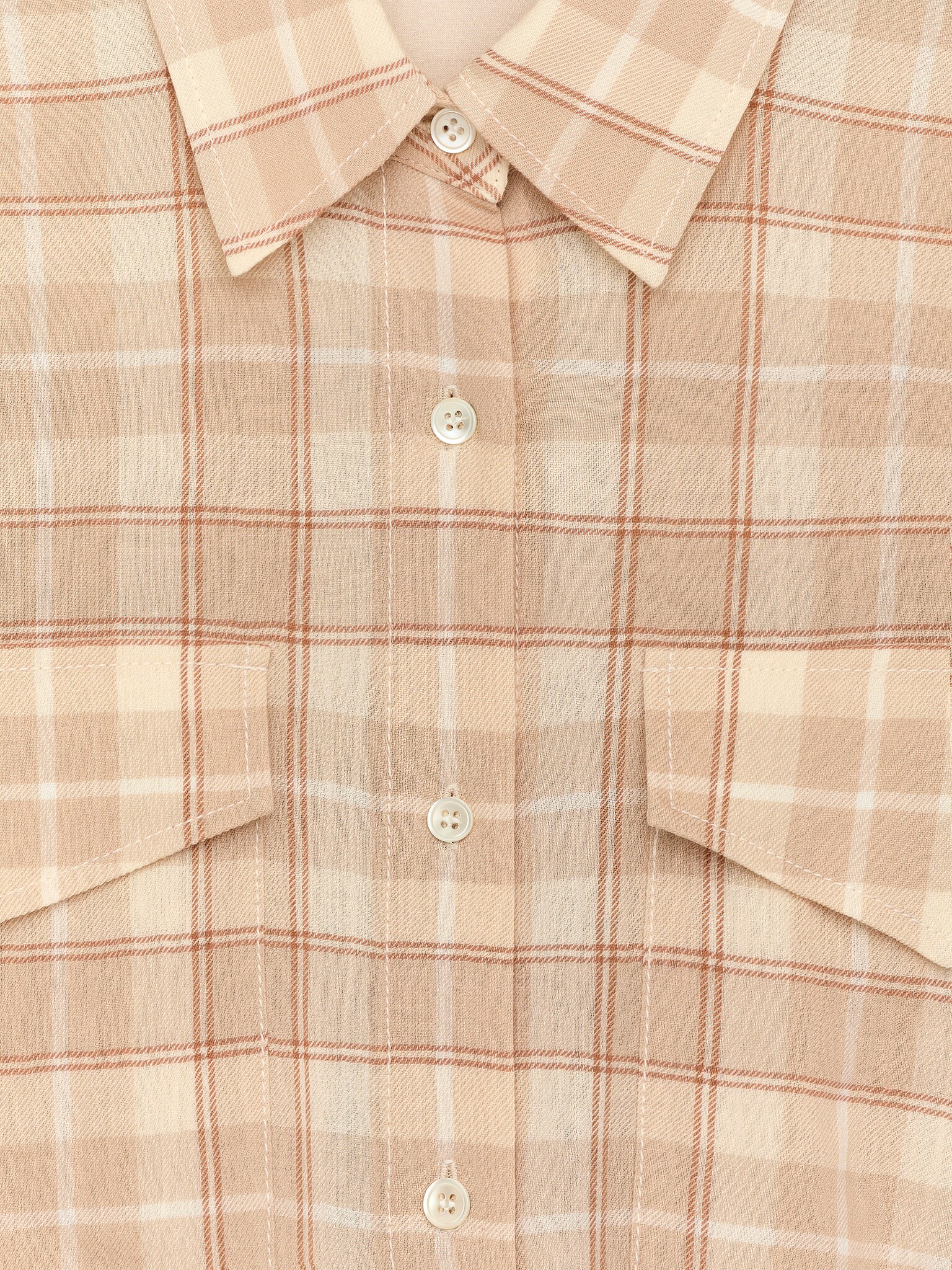Flannelskjorte - Beige/ternet - 6