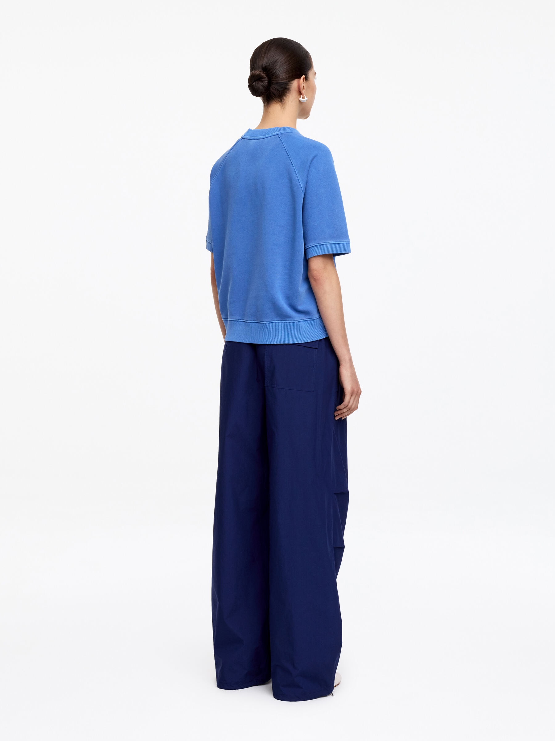 French Terry Sweatshirt - Blue - Regular fit - Women - StillMedia/Lookbook - 4