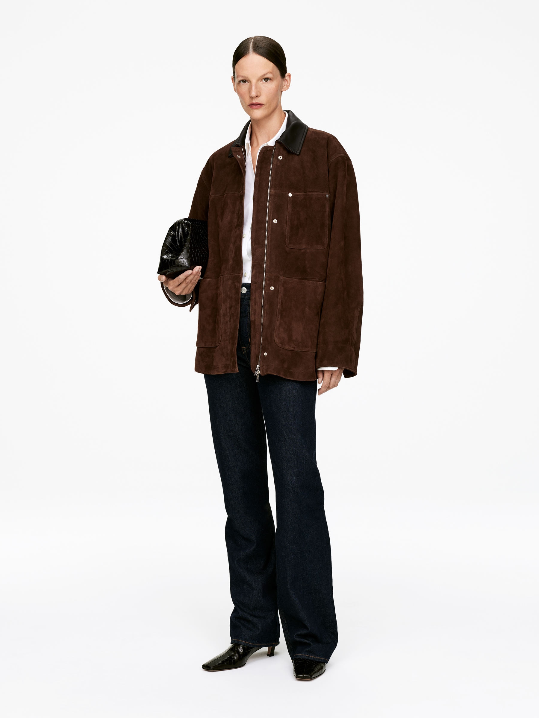 Mockajacka - Mörkbrun - Oversized - Women - StillMedia/Lookbook - 6