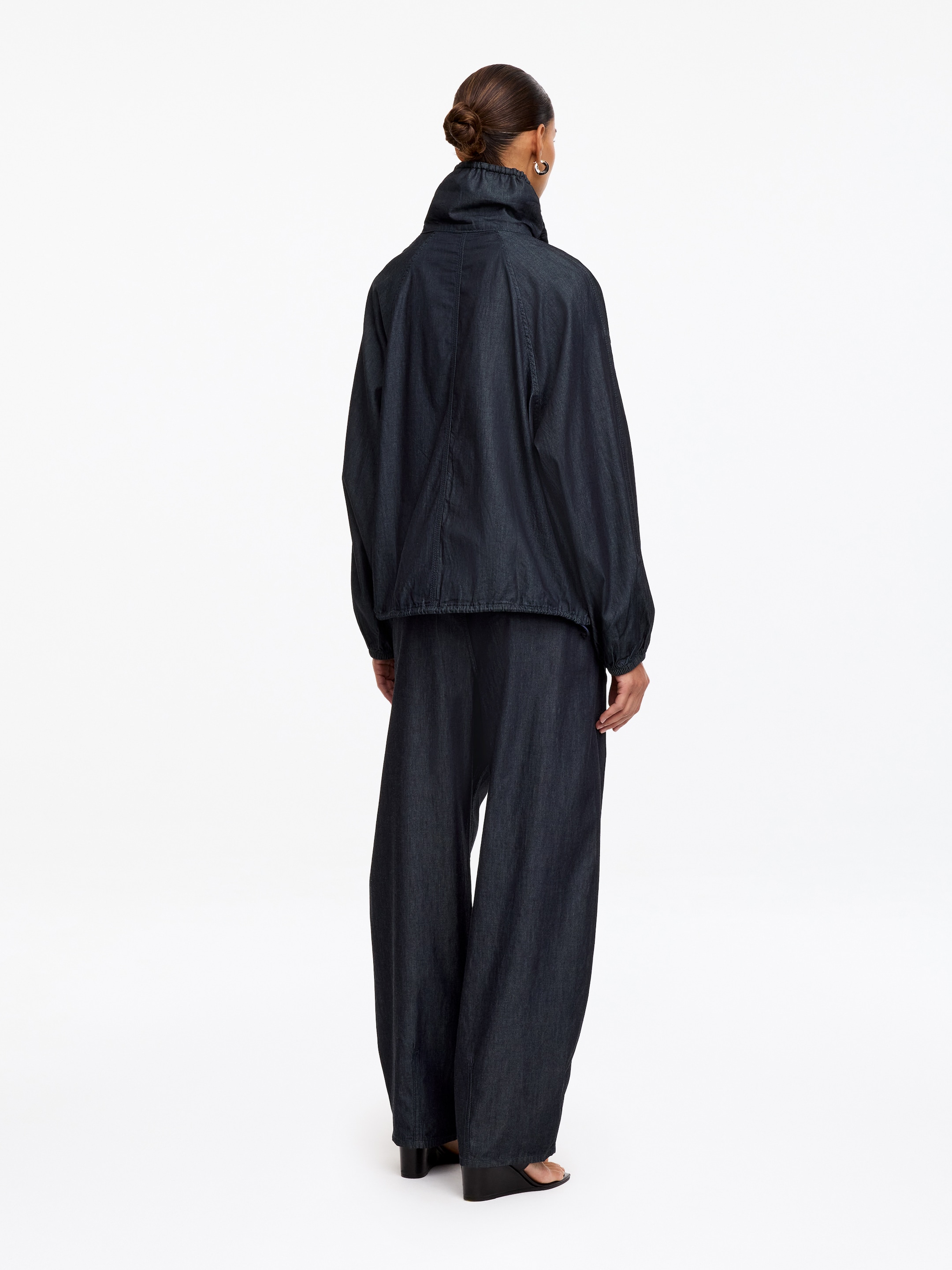 Denim Blouson Jacket - Dark Blue - Regular fit - Women - StillMedia/Lookbook - 4