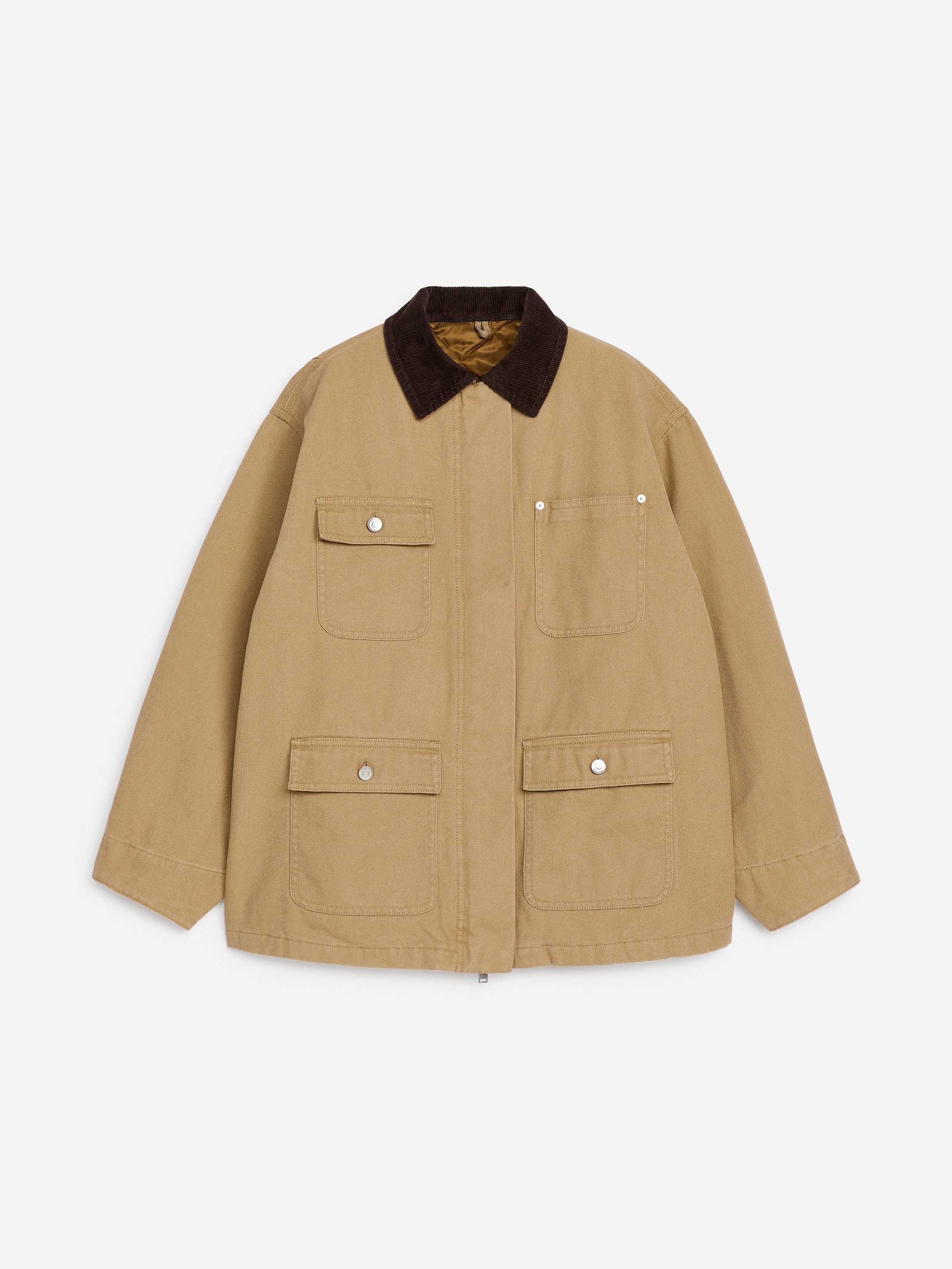 Lined Canvas Jacket - Beige - Regular fit - women - StillMedia/DescriptiveStillLife - 3