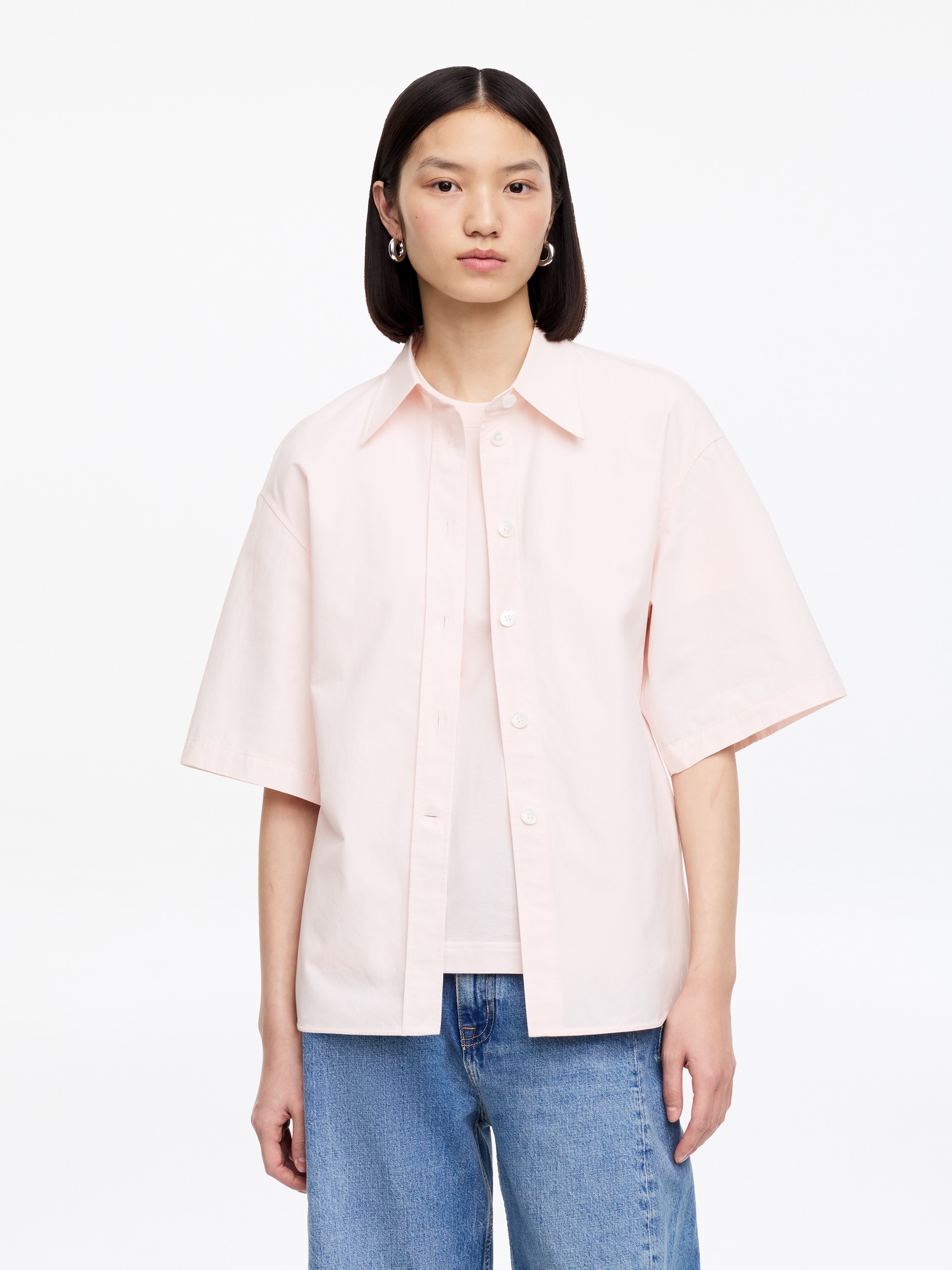 Camicia a maniche corte - Rosa/Nero