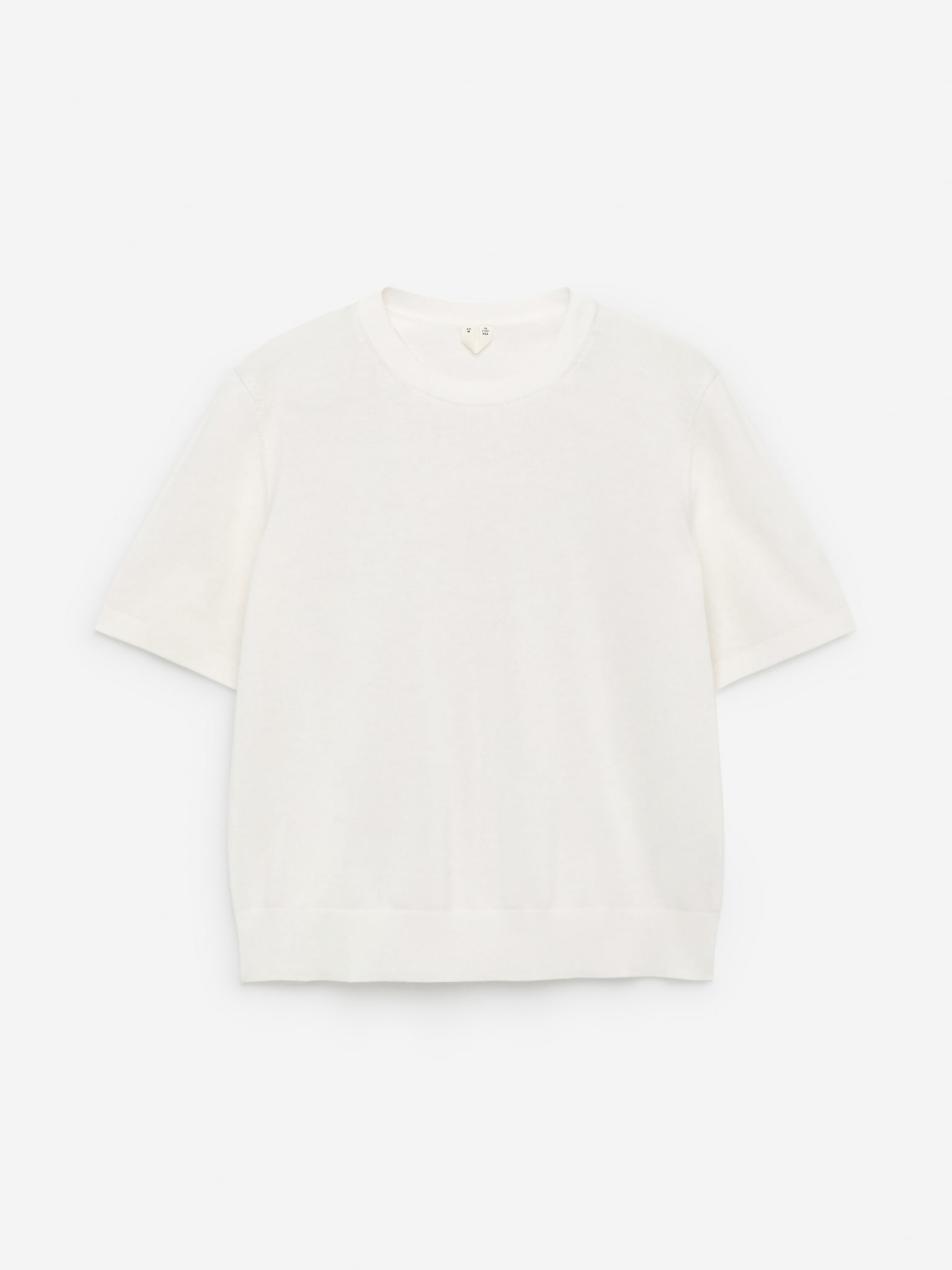 Haut en maille à manches courtes - Blanc cassé/Rose - 2