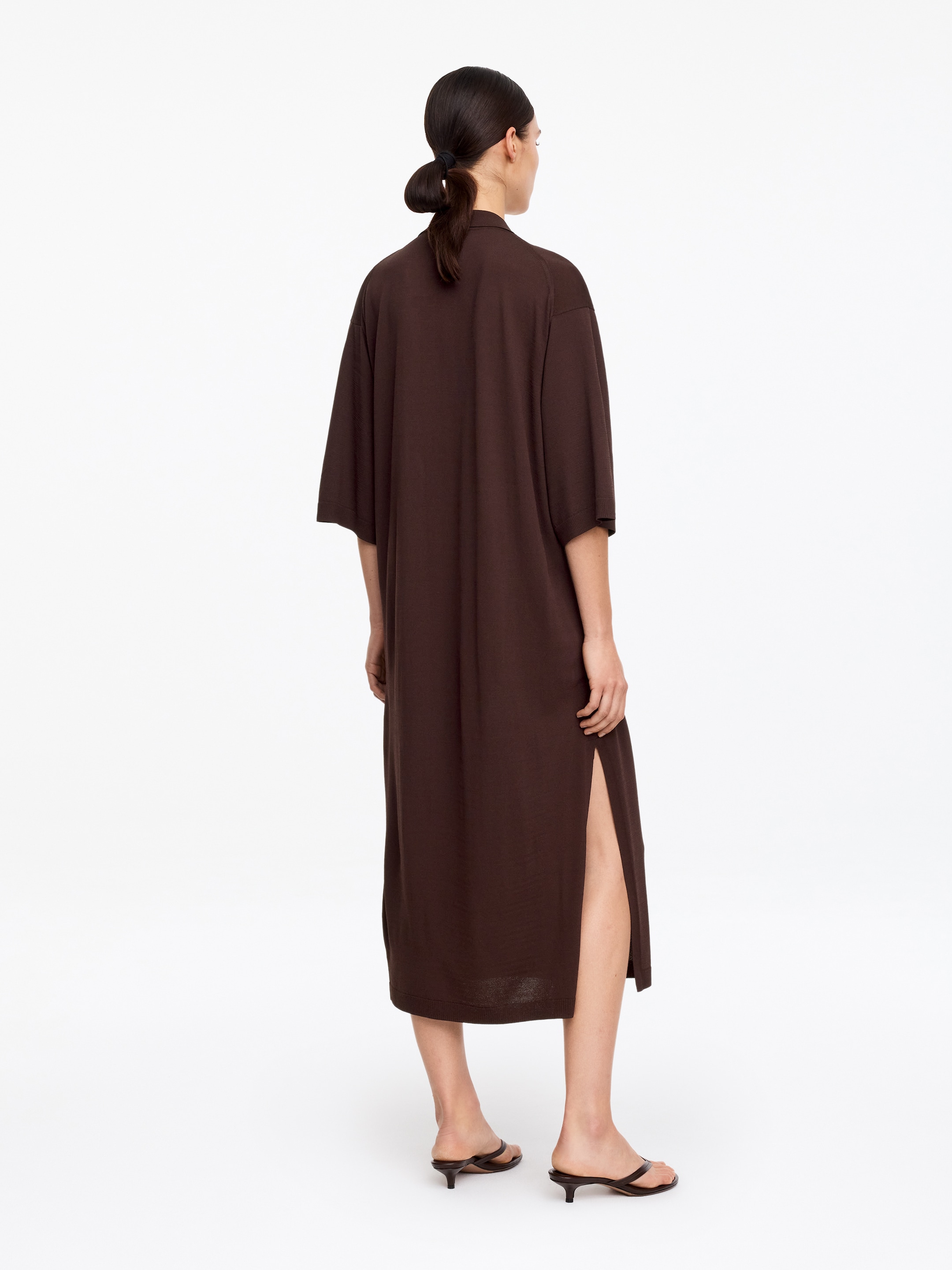 Robe décontractée en maille fine - Marron - Loose fit - Femme - StillMedia/Lookbook - 5