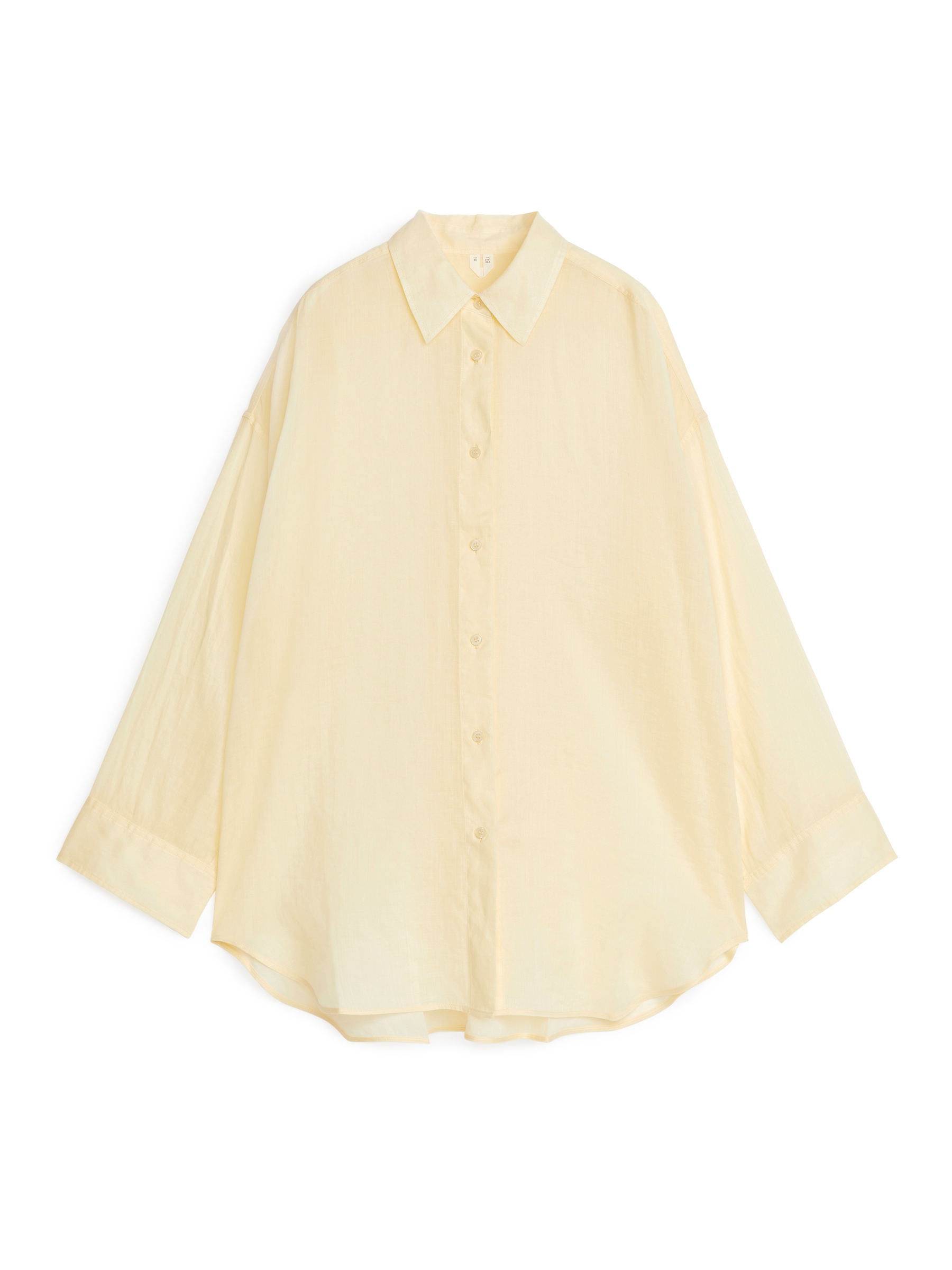 Sheer Ramie Shirt - Pale Yellow - Relaxed fit - Women - StillMedia/DescriptiveStillLife - 1
