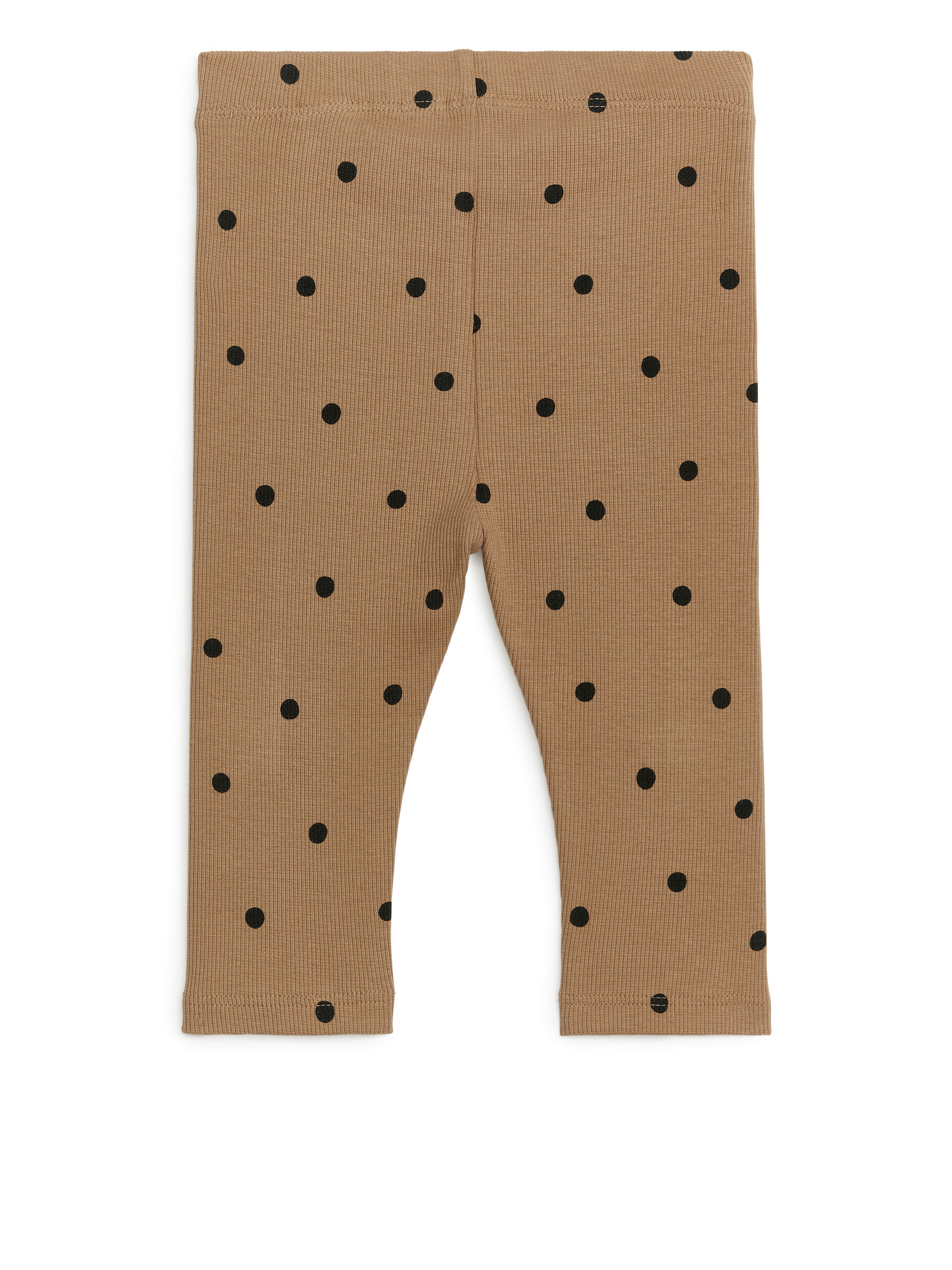 Gerippte Leggings - Dunkles Beige/Schwarz - Slim Fit - Kinder - StillMedia/DescriptiveStillLife - 2