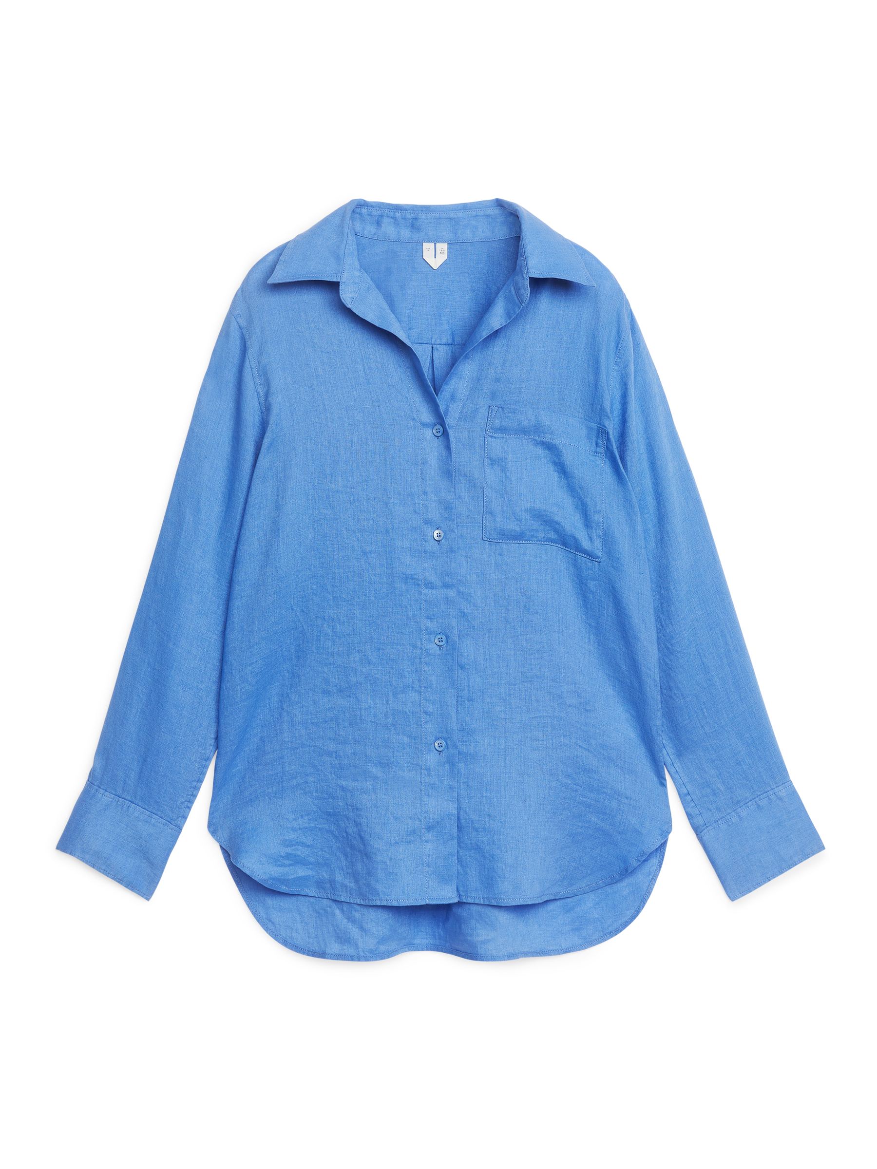 Linen Shirt - Mid Blue - Loose fit - Women - StillMedia/DescriptiveStillLife - 1