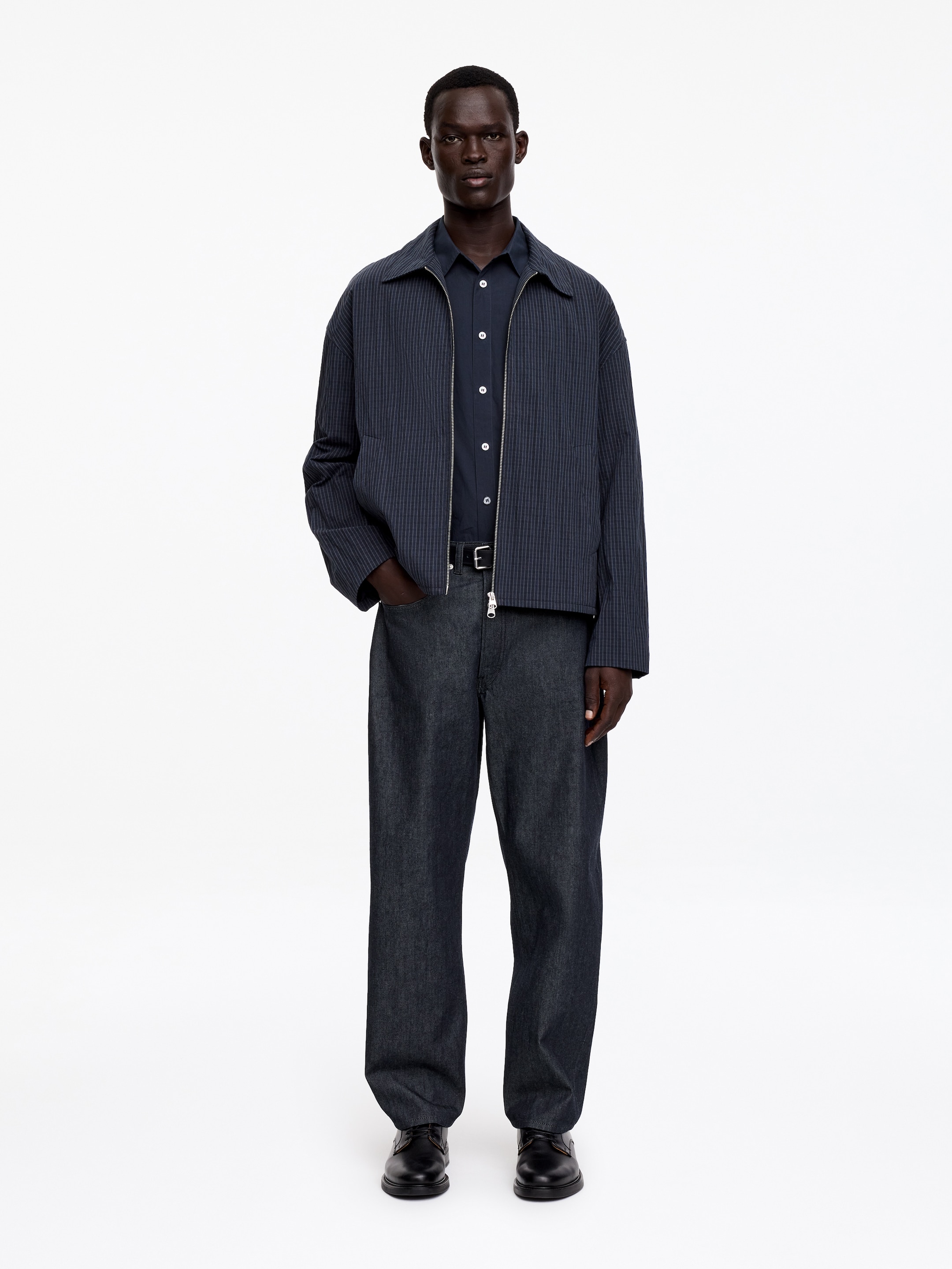CREEK Relaxed Barrel Jeans-#2E3036-18295