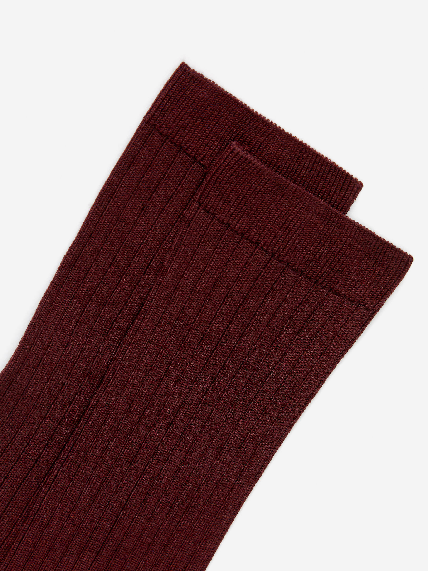 Chaussettes hautes en soie mélangée. - Bordeaux - Femme - StillMedia/DescriptiveDetail - 1