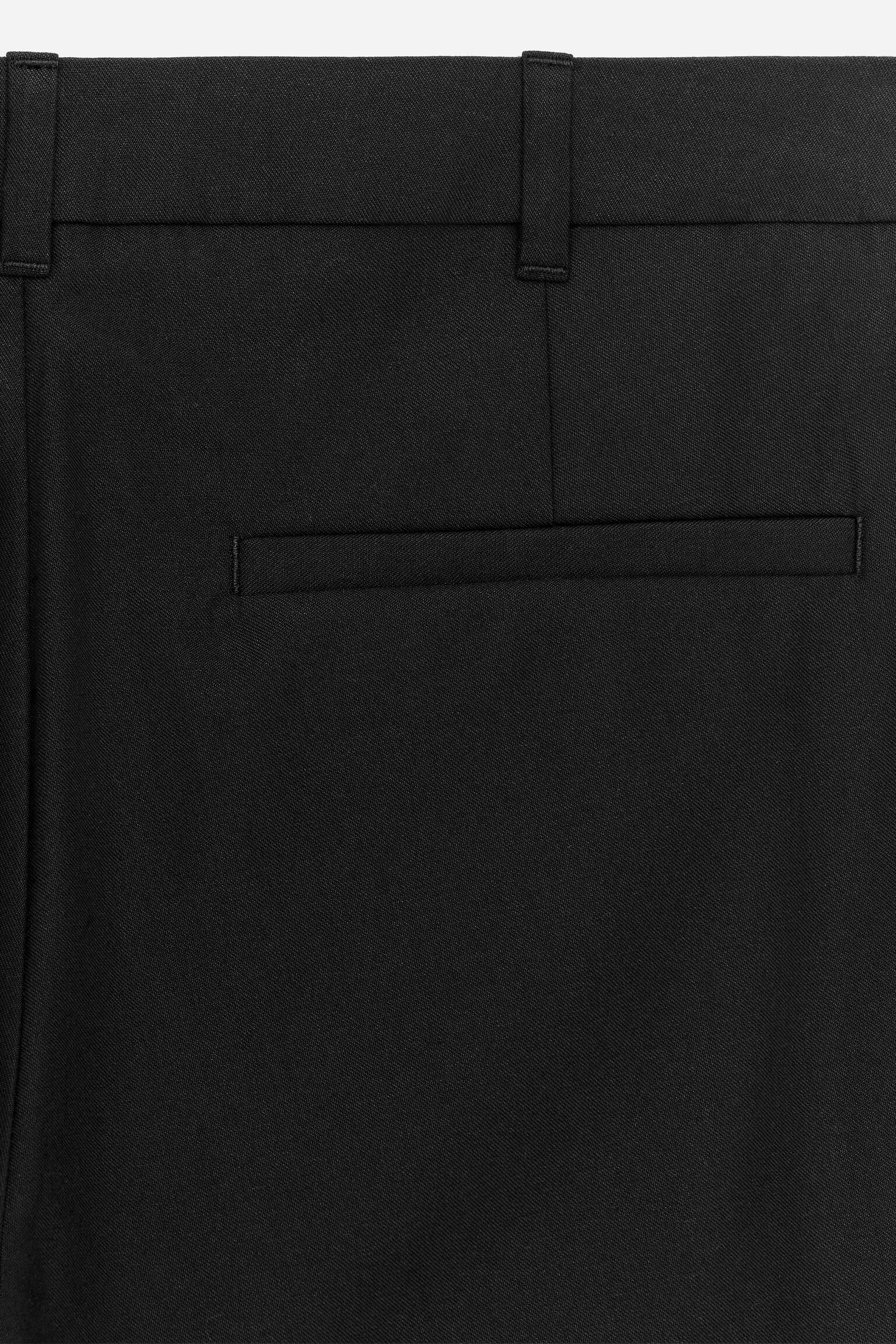 Pantalon en laine mélangée - Noir/Marron - 6
