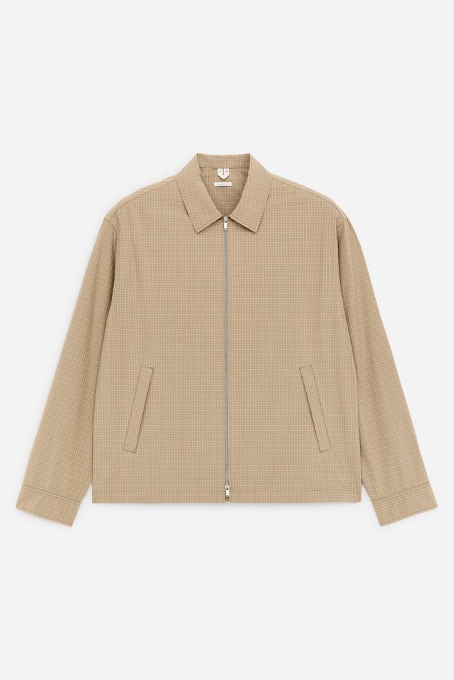 Poplin Drizzler Jacket - Beige/Checkered/White/Striped - 1