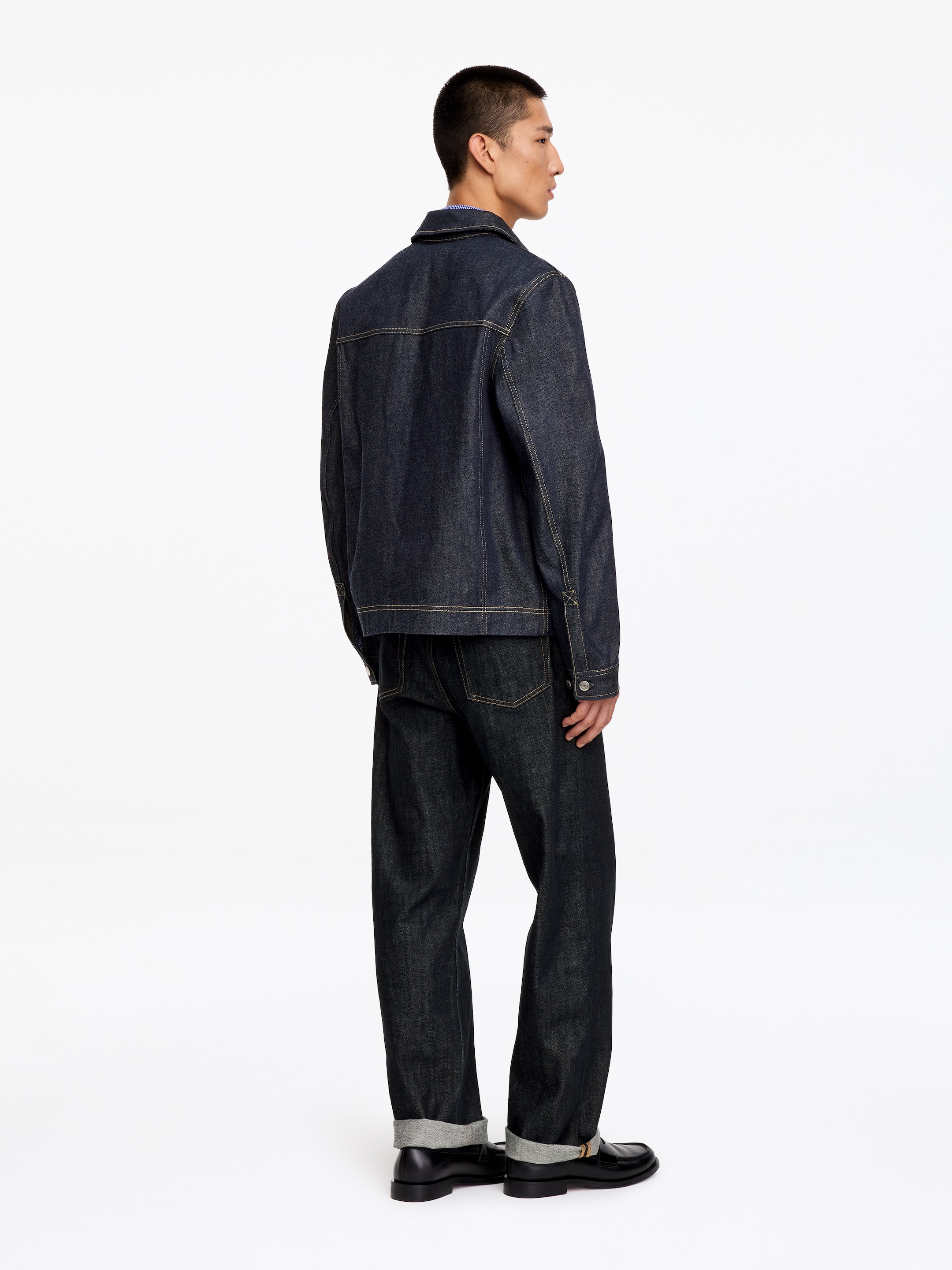Surchemise en jean - Bleu marine foncé - Relaxed fit - men - StillMedia/Lookbook - 4