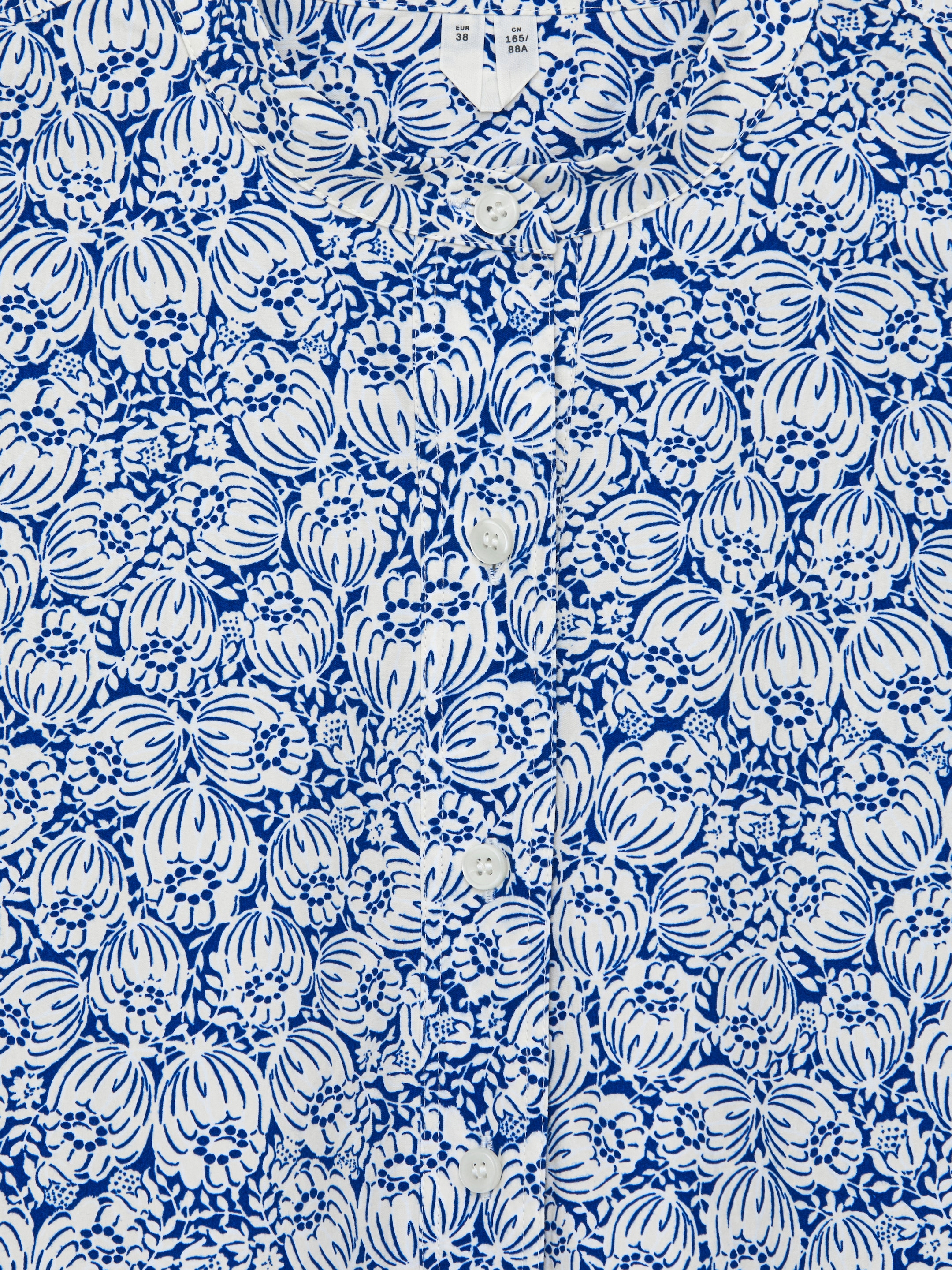 Baumwollkleid mit Print - Blau/Weiß - Regular Fit - Damen - StillMedia/DescriptiveDetail - 1