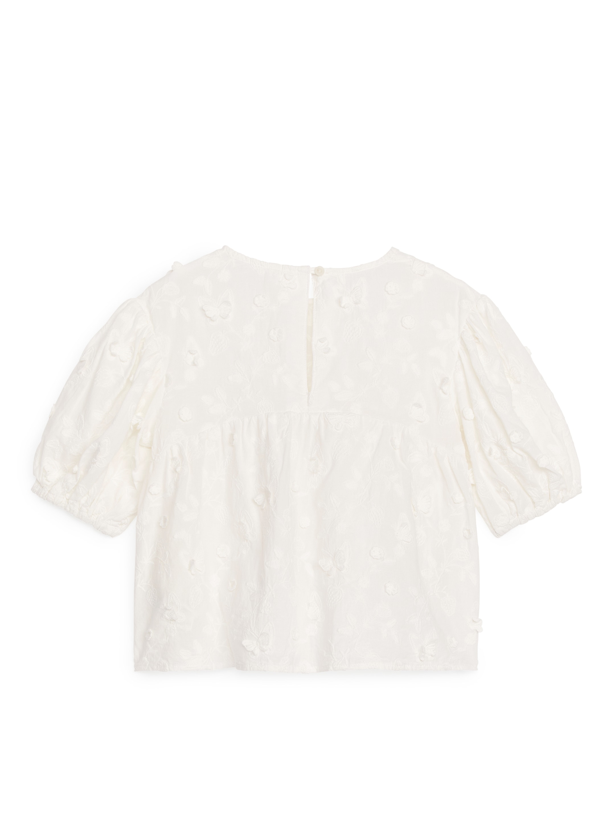 View larger image: Embroidered Blouse - White - Kids | H&M GB 2