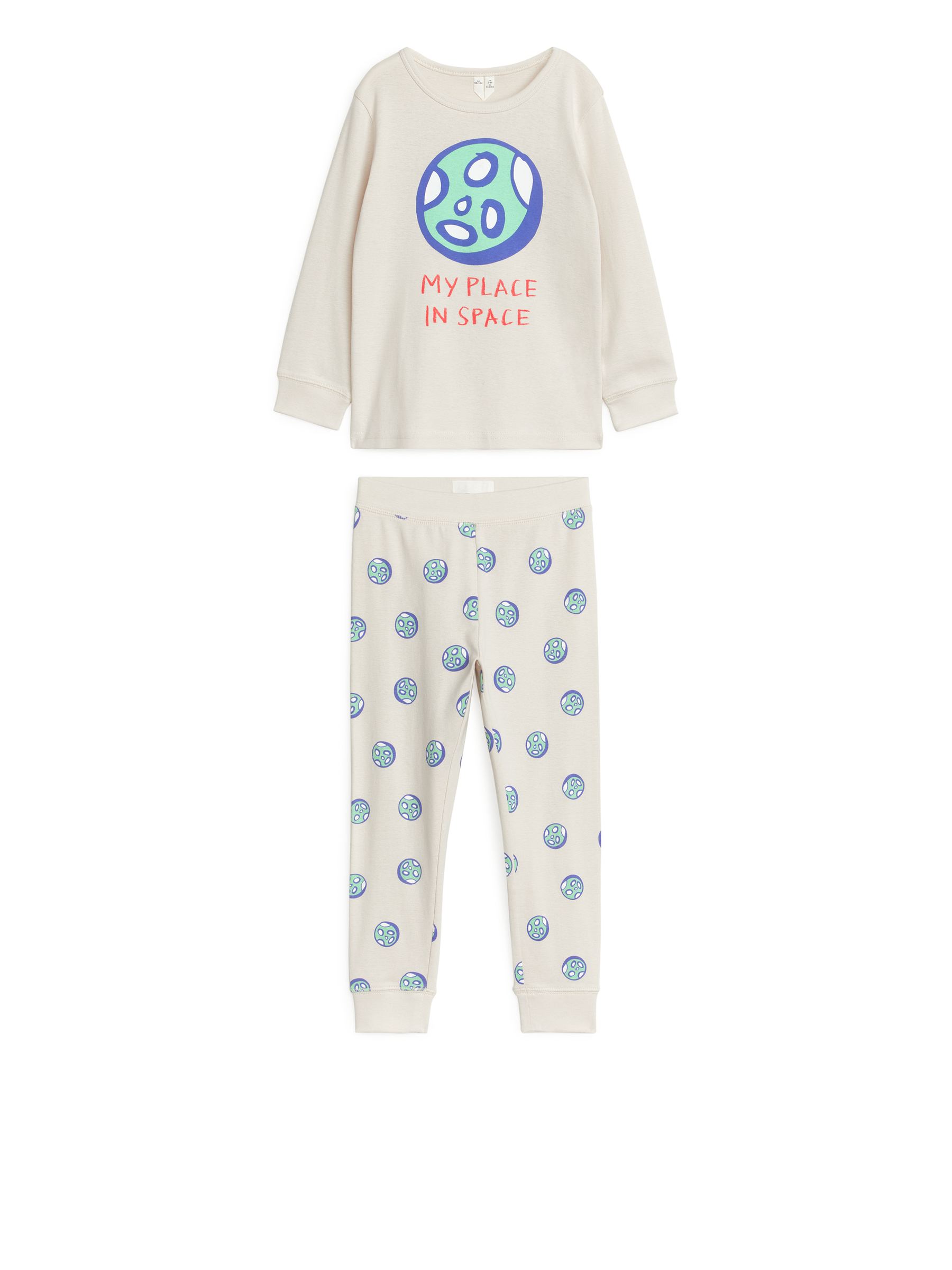 Jersey-Pyjama - Beige/Mond - Regular Fit - Kinder - StillMedia/DescriptiveStillLife - 1