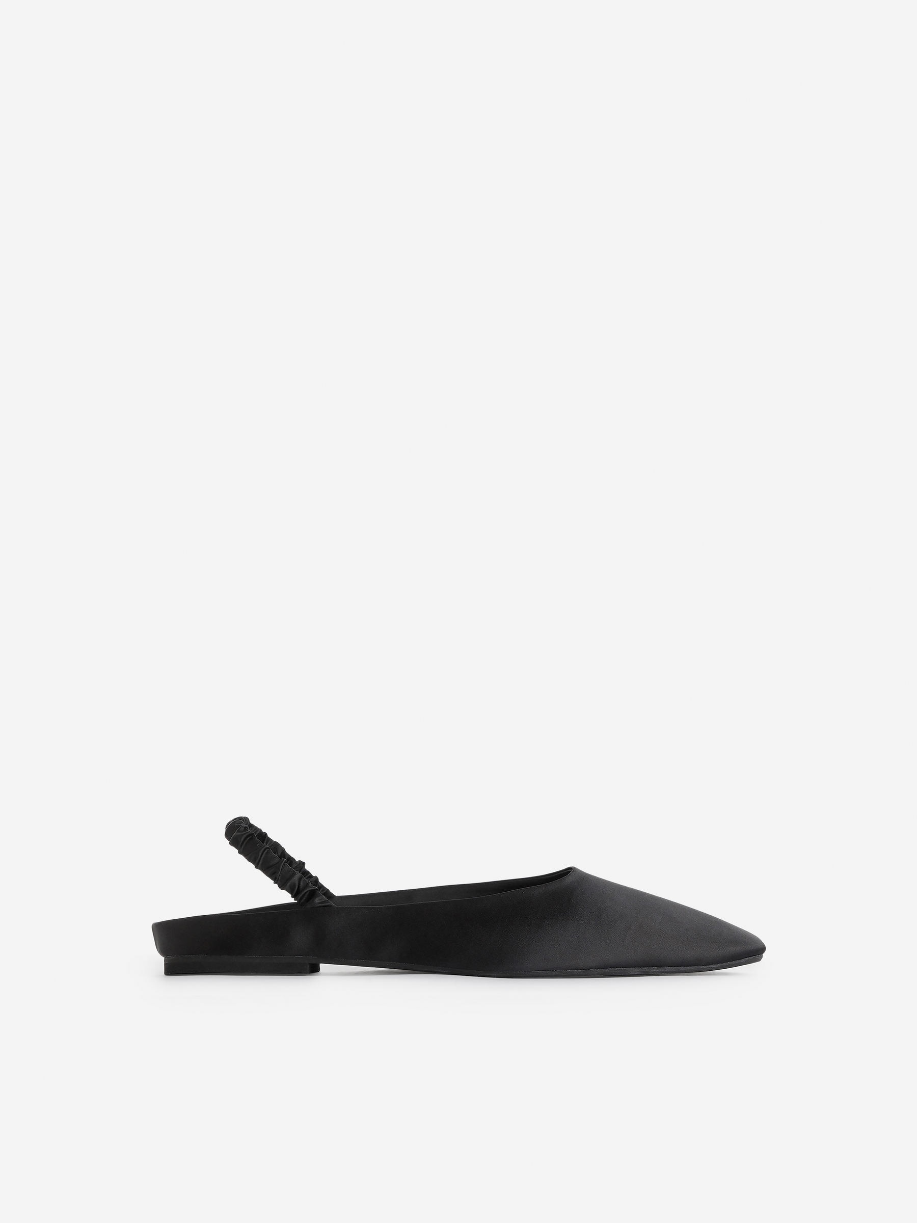 Slingback Satin Flats - Black - Women - StillMedia/DescriptiveStillLife - 2