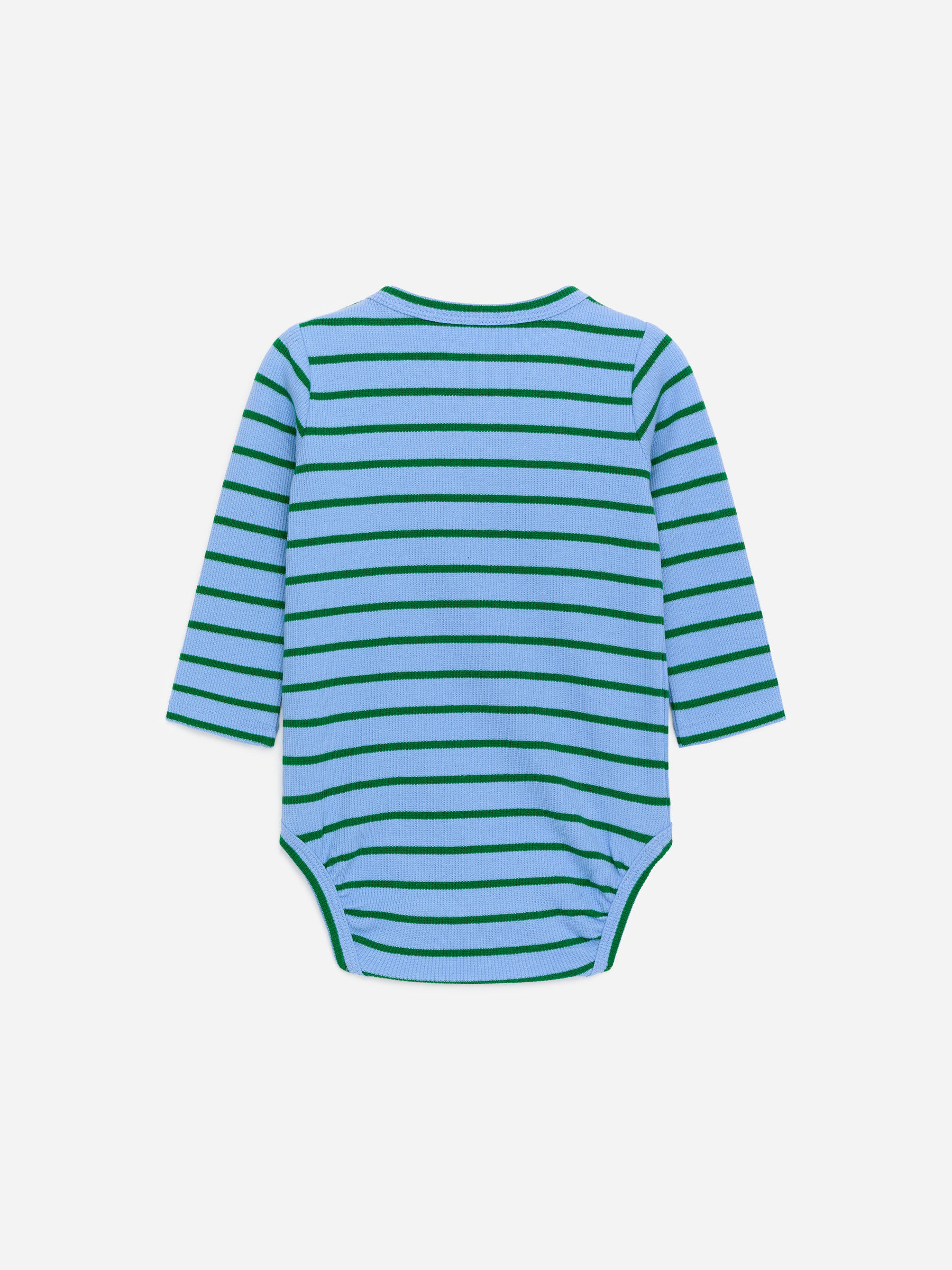 Ribbed Long-Sleeve Bodysuit - Light Blue/Green - Slim fit - Children - StillMedia/DescriptiveStillLife - 3