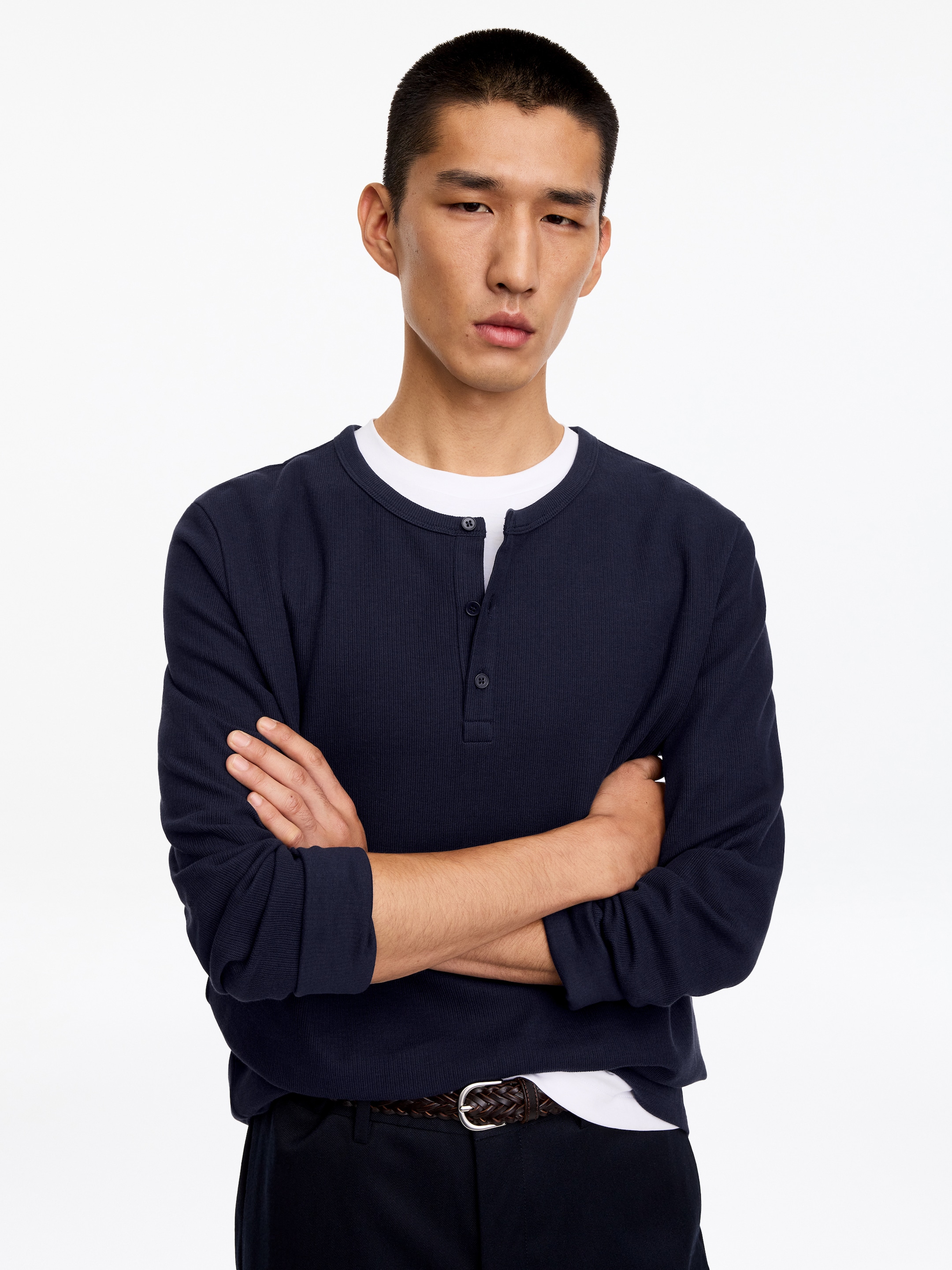Henley-Shirt - Dunkelblau - Regular Fit - men - StillMedia/Lookbook - 3