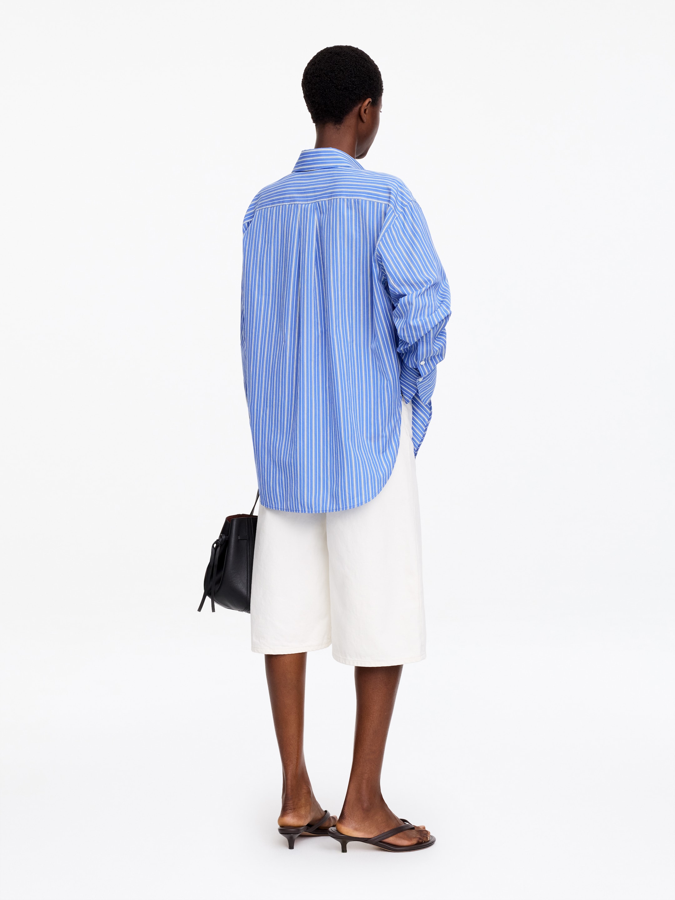 Camisa amplia de algodón y seda - Azul - Corte holgado - Women - StillMedia/Lookbook - 3