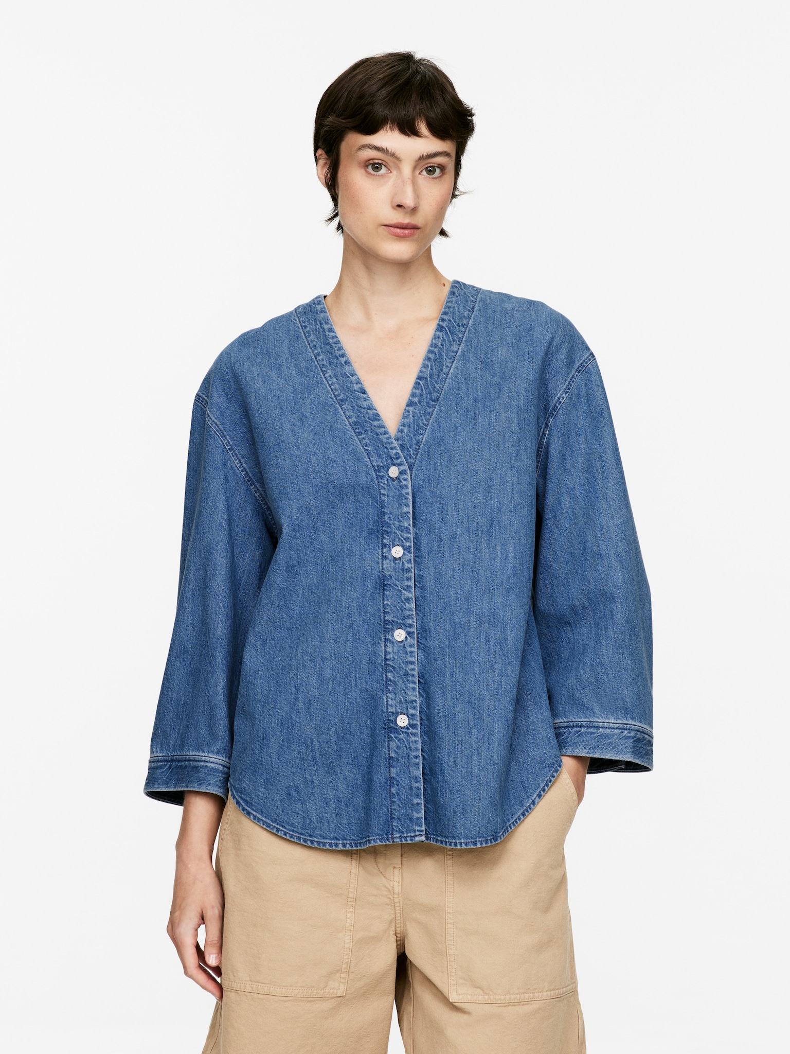 Denim Blouse - Blue