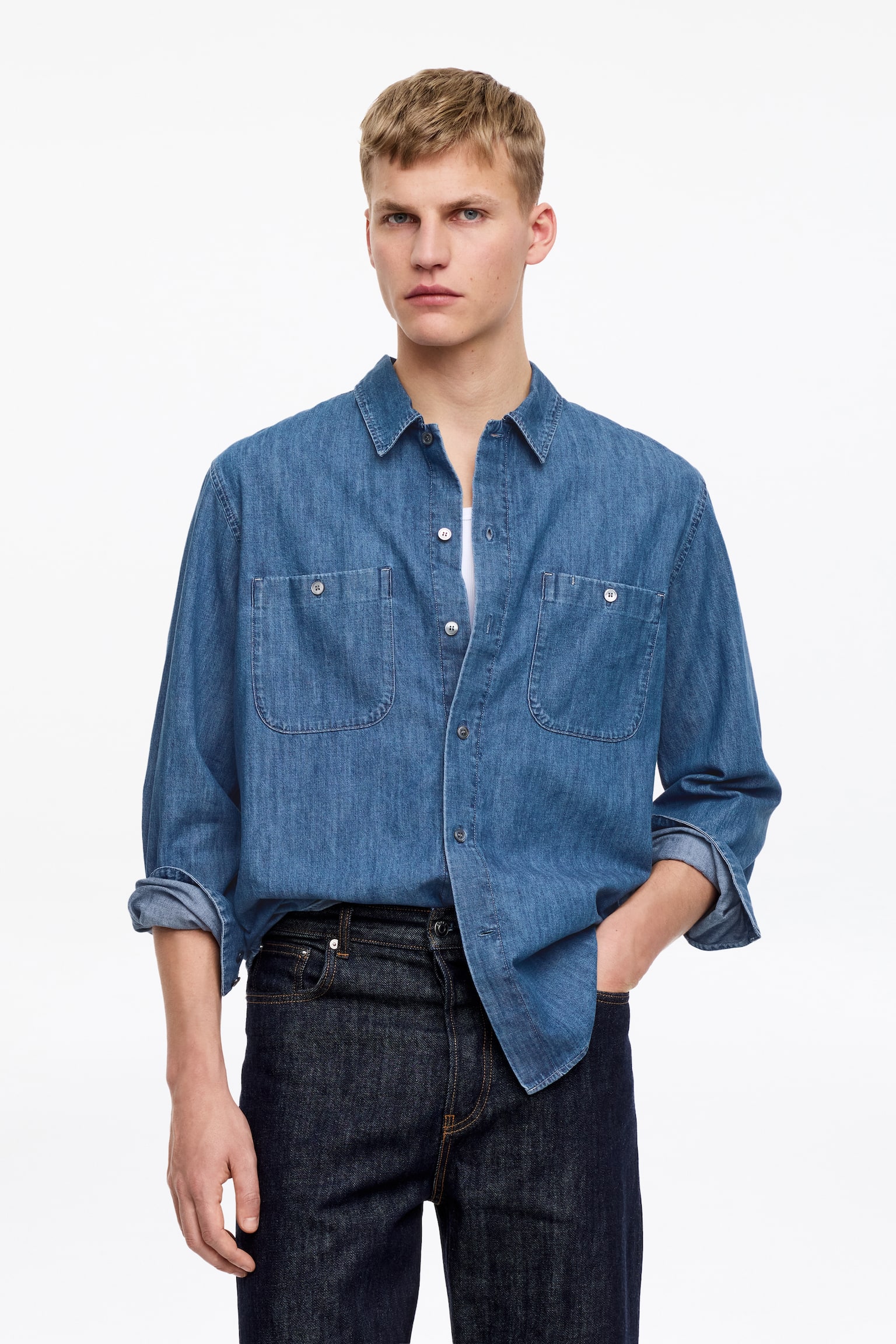 Denimskjorta - Blå - 1