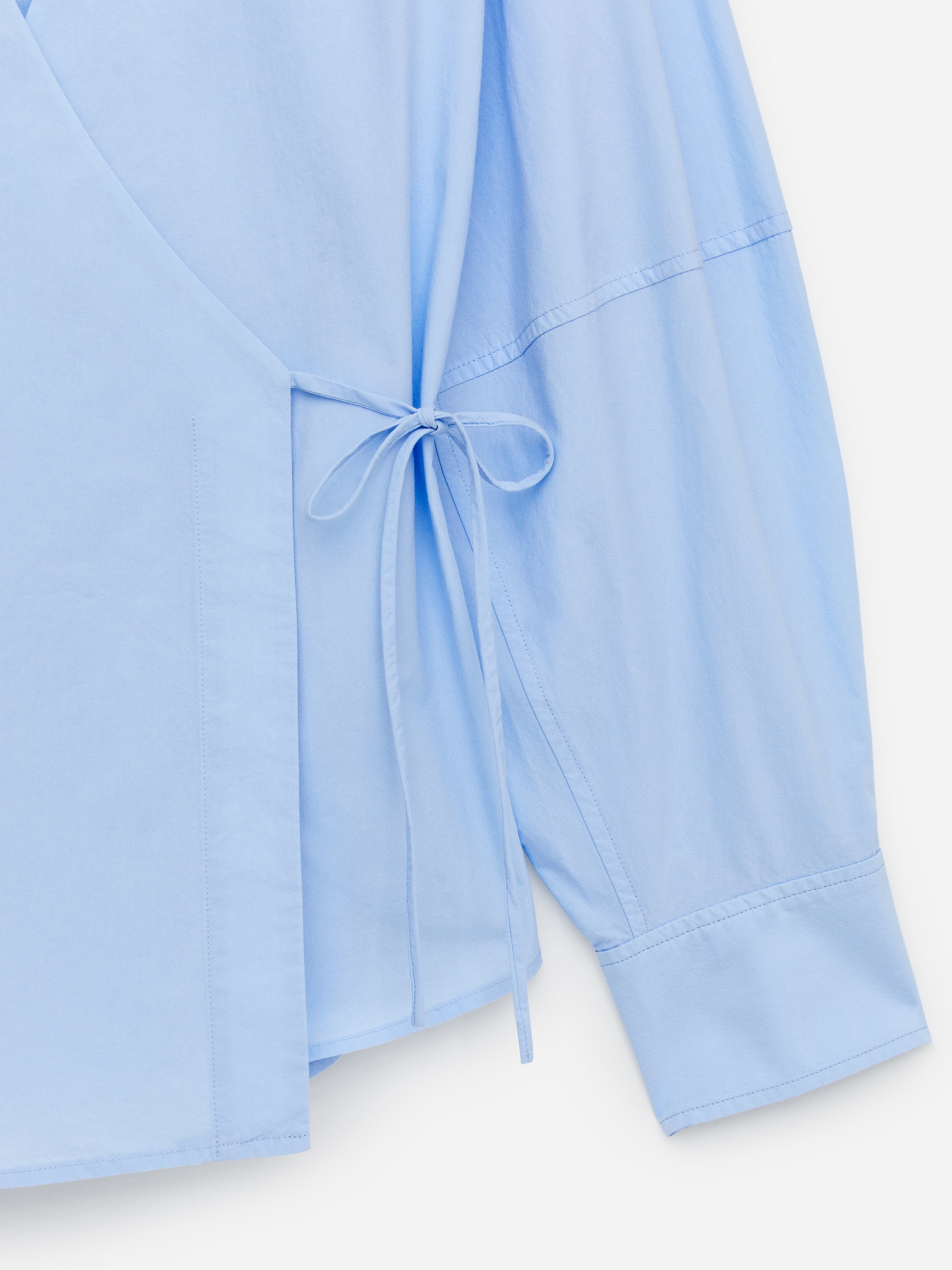 Cotton Wrap Top - Light Blue - Regular fit - Women - StillMedia/DescriptiveDetail - 2