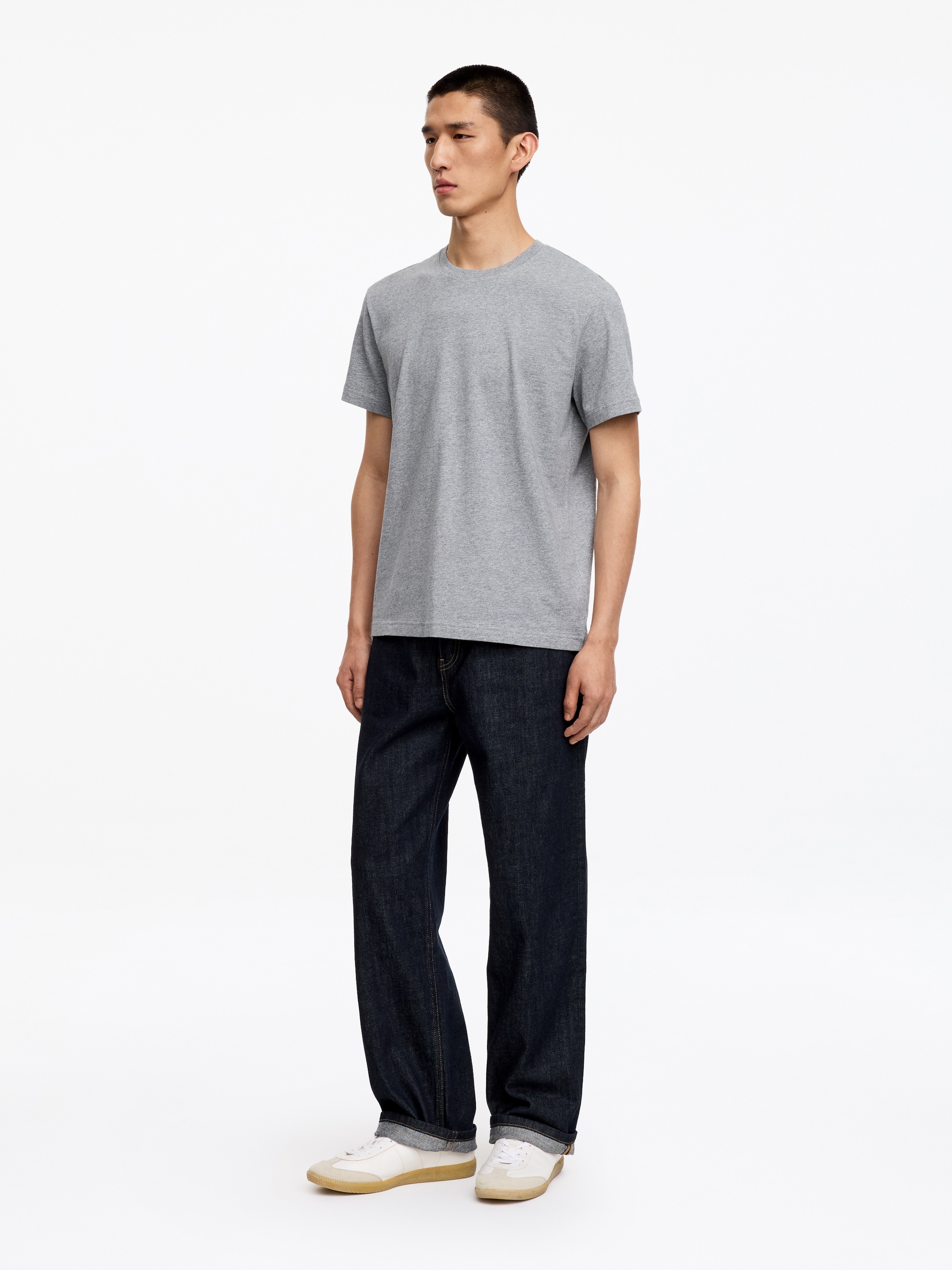 170 GSM Regular T-Shirt - Grey Melange - Regular fit - Men - StillMedia/Lookbook - 53