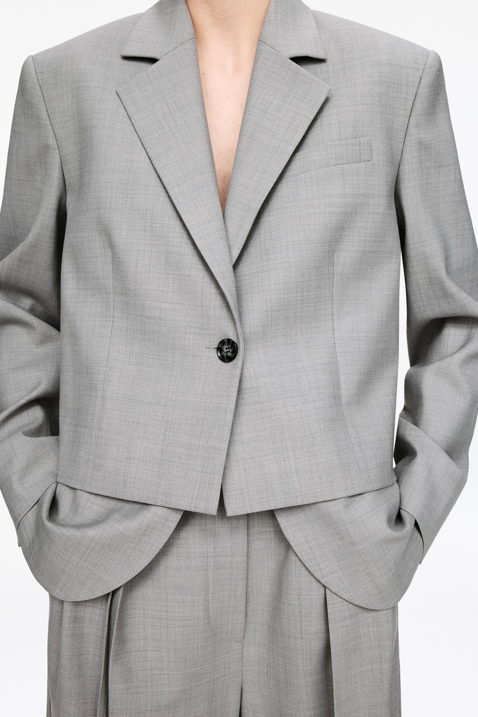 Zkrácené sako - Šedá - 7