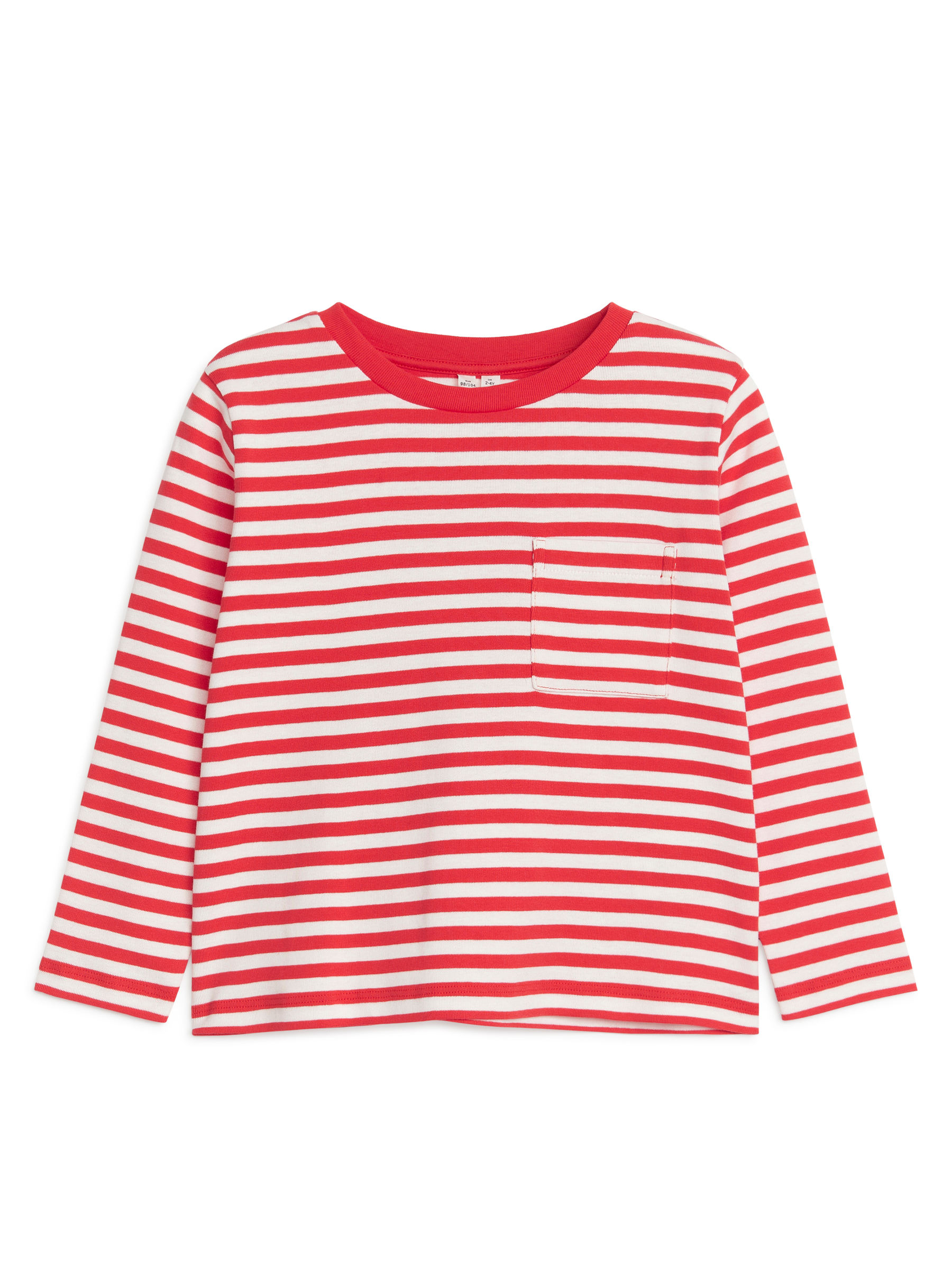 Langarm-T-Shirt - Rot/Weiß - Regular Fit - Kinder - StillMedia/DescriptiveStillLife - 1