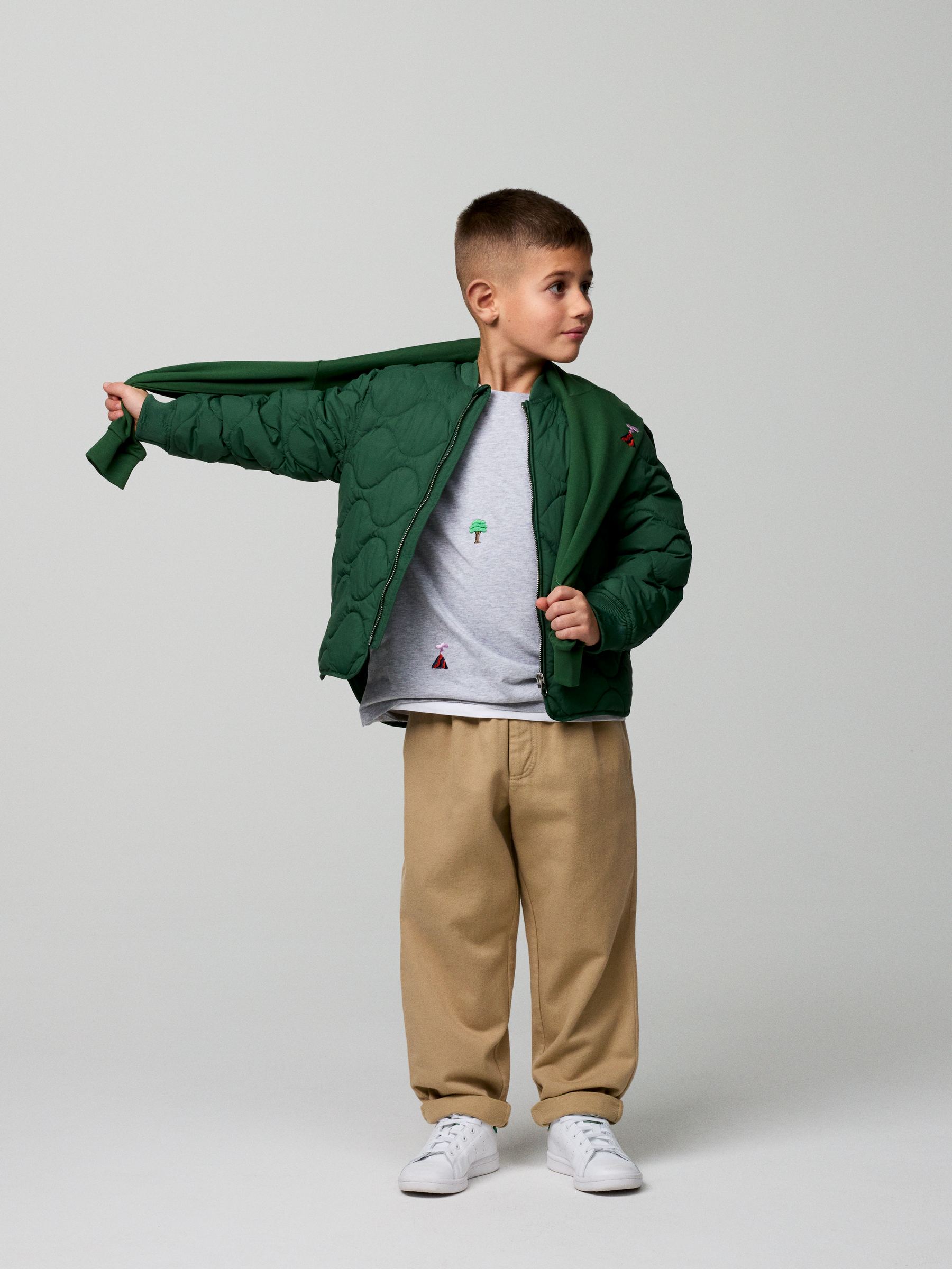 Quilted Jacket - Green - Regular fit - Children - StillMedia/Environmental - 1