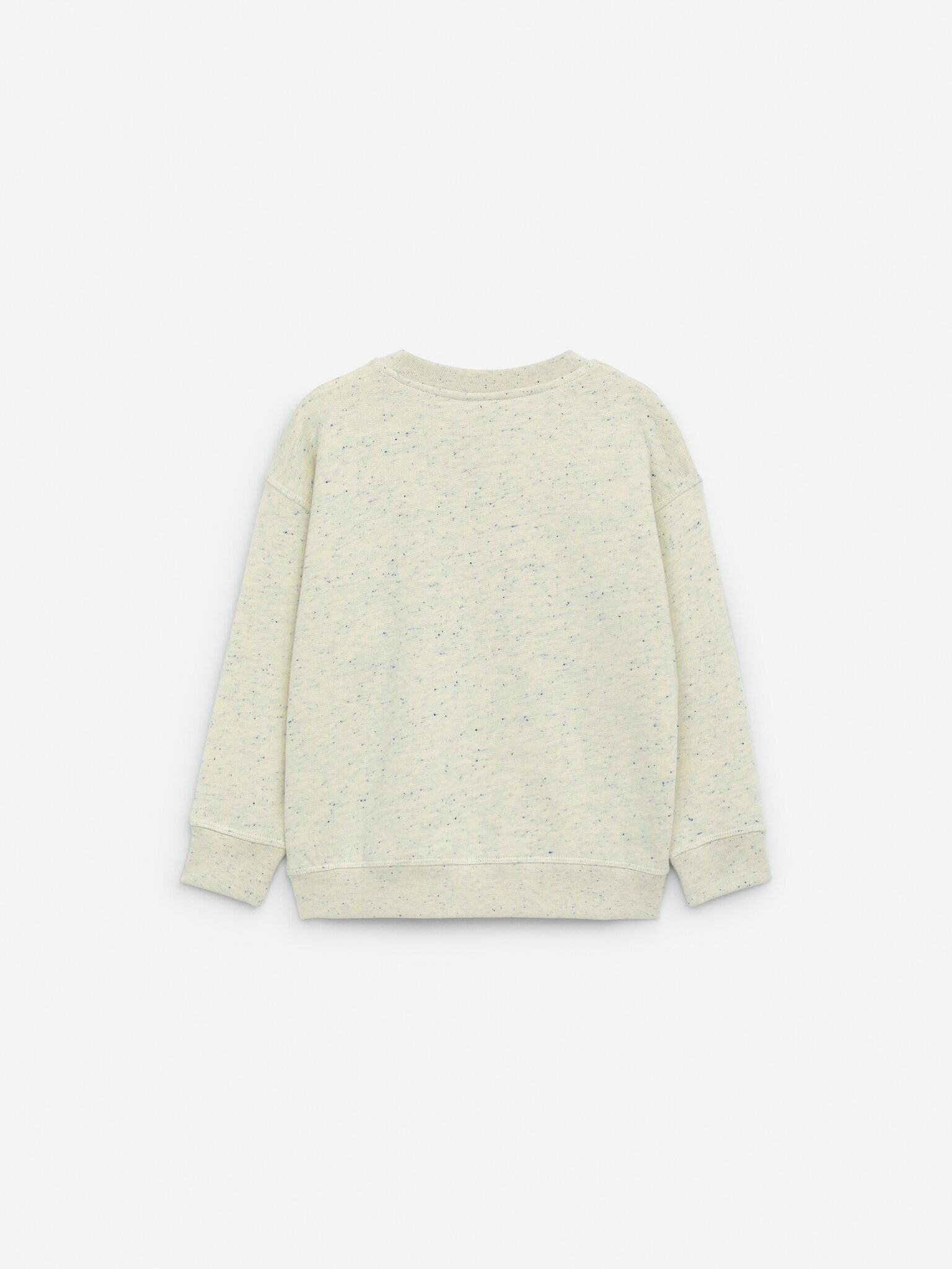 Embroidered Sweatshirt - Off White/Blue Neps - 3