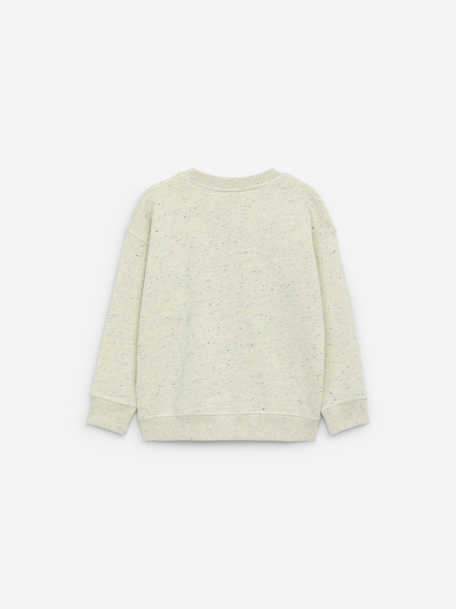 Sweat brodé - Blanc cassé/Moucheté bleu - 3