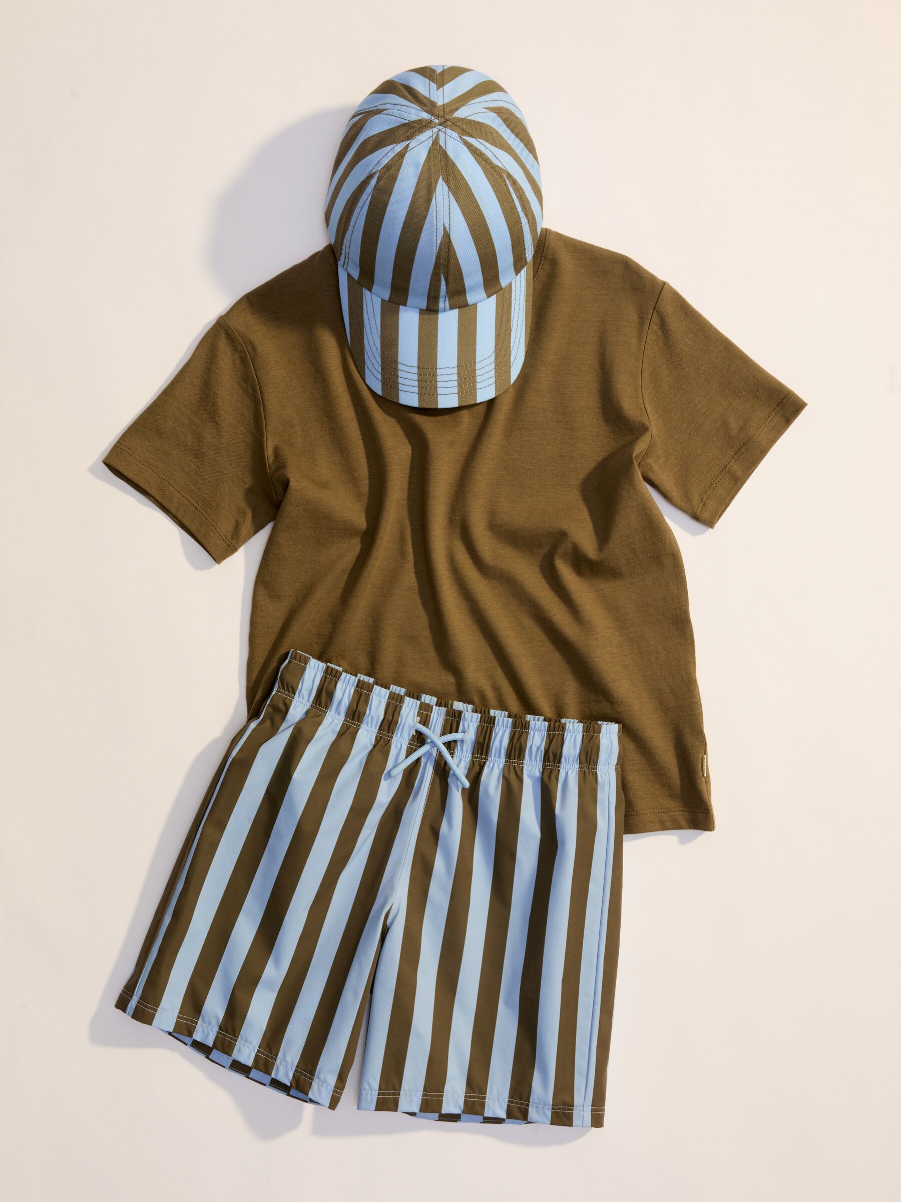 Lot de 3 t-shirts col rond - Bleu/Blanc/Vert kaki - Regular fit - Enfant - StillMedia/Environmental - 1