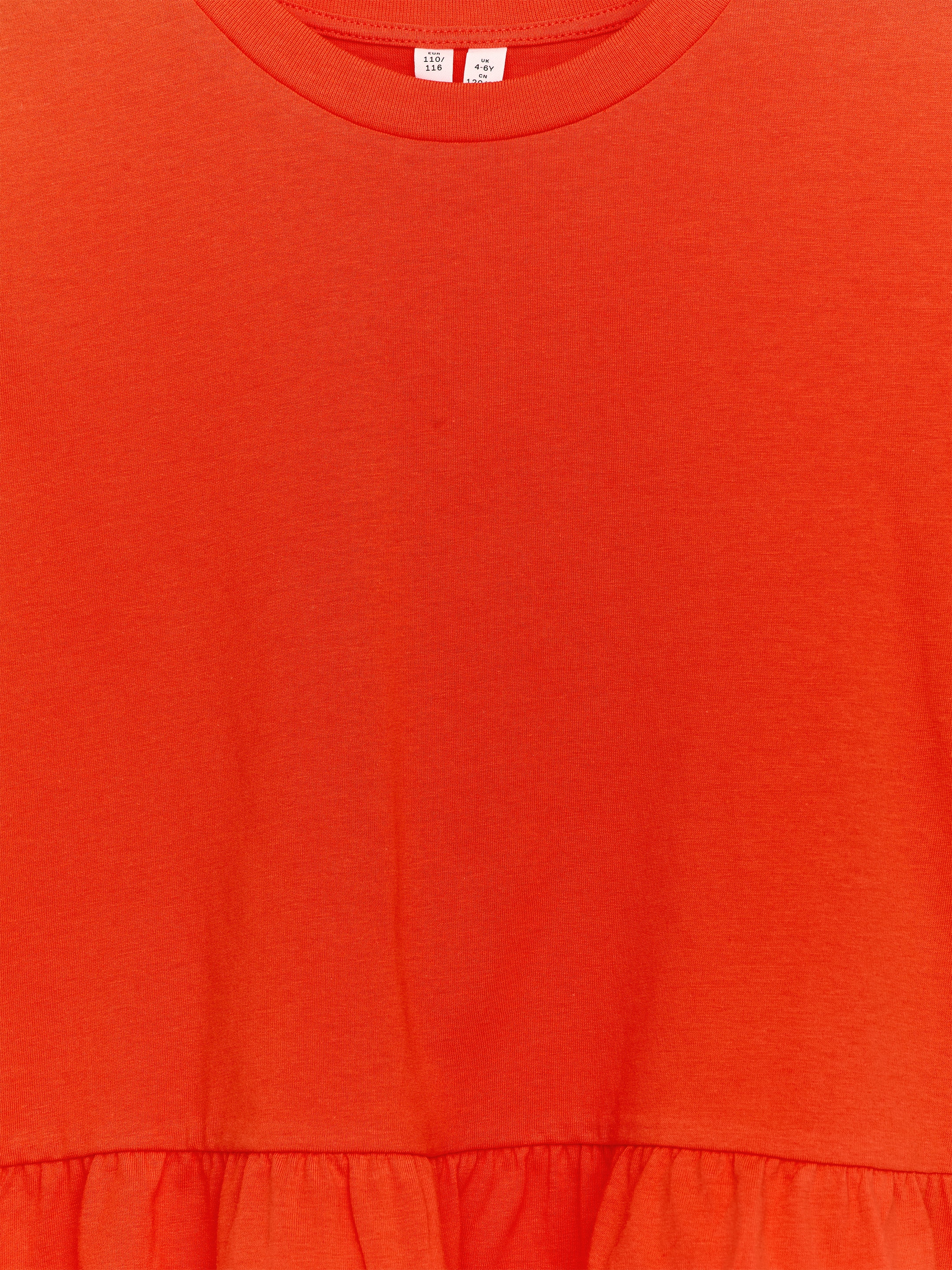 T-shirt carré à volant - Rouge - Relaxed fit - Enfant - StillMedia/DescriptiveDetail - 1