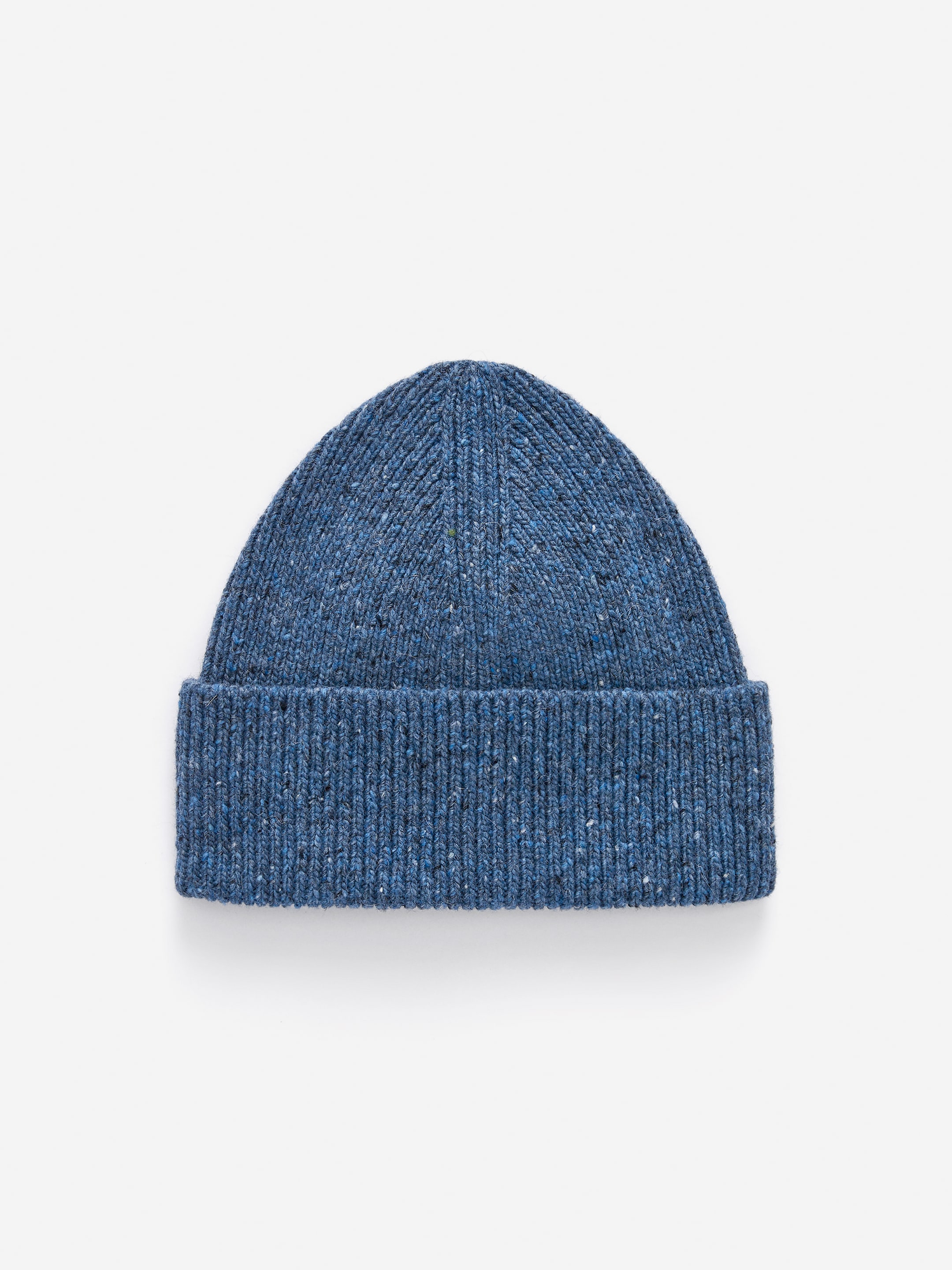 Vis større bilde: Ribbestrikket beanie i ullblanding - Blå/Bomullsfarge - BARN | H&M NO 1