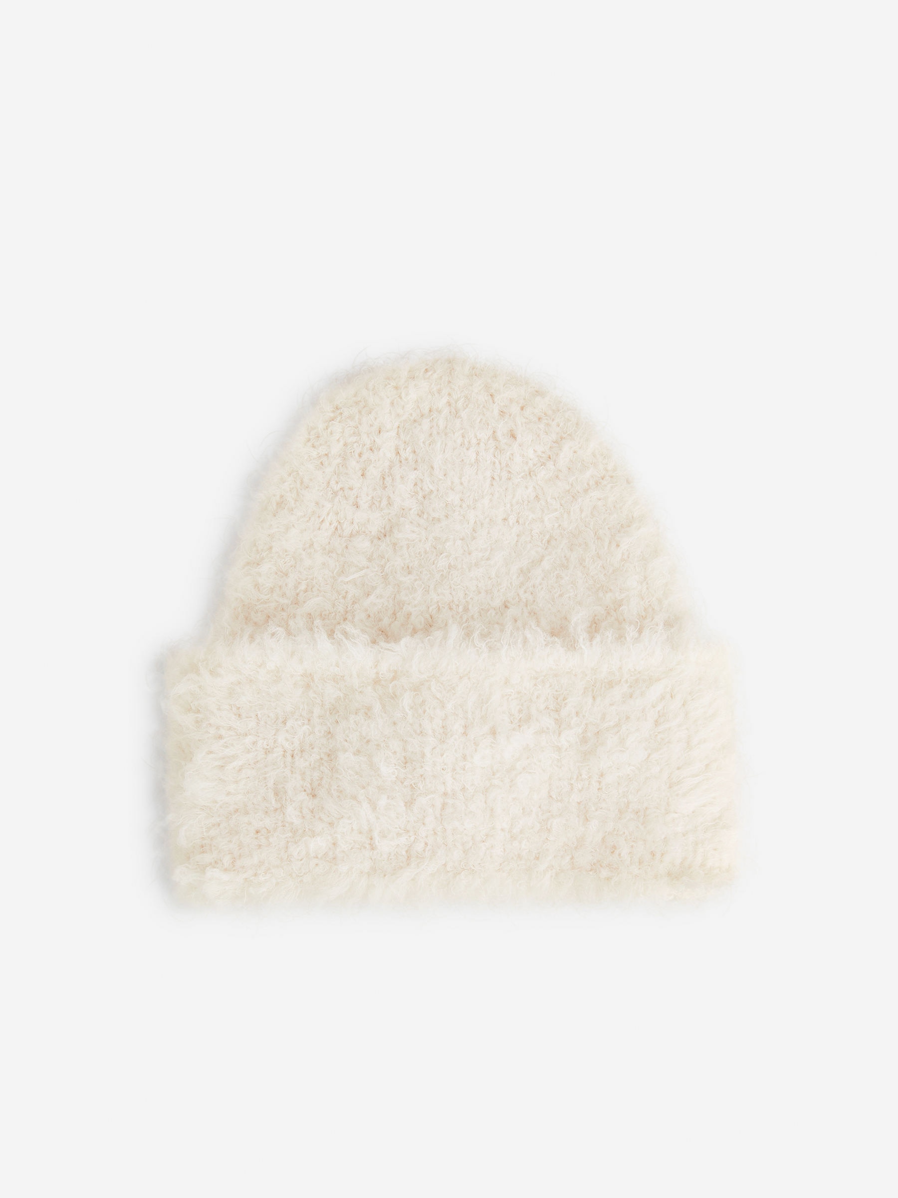 Bonnet en laine bouclée - Blanc cassé - Femme - StillMedia/DescriptiveStillLife - 1