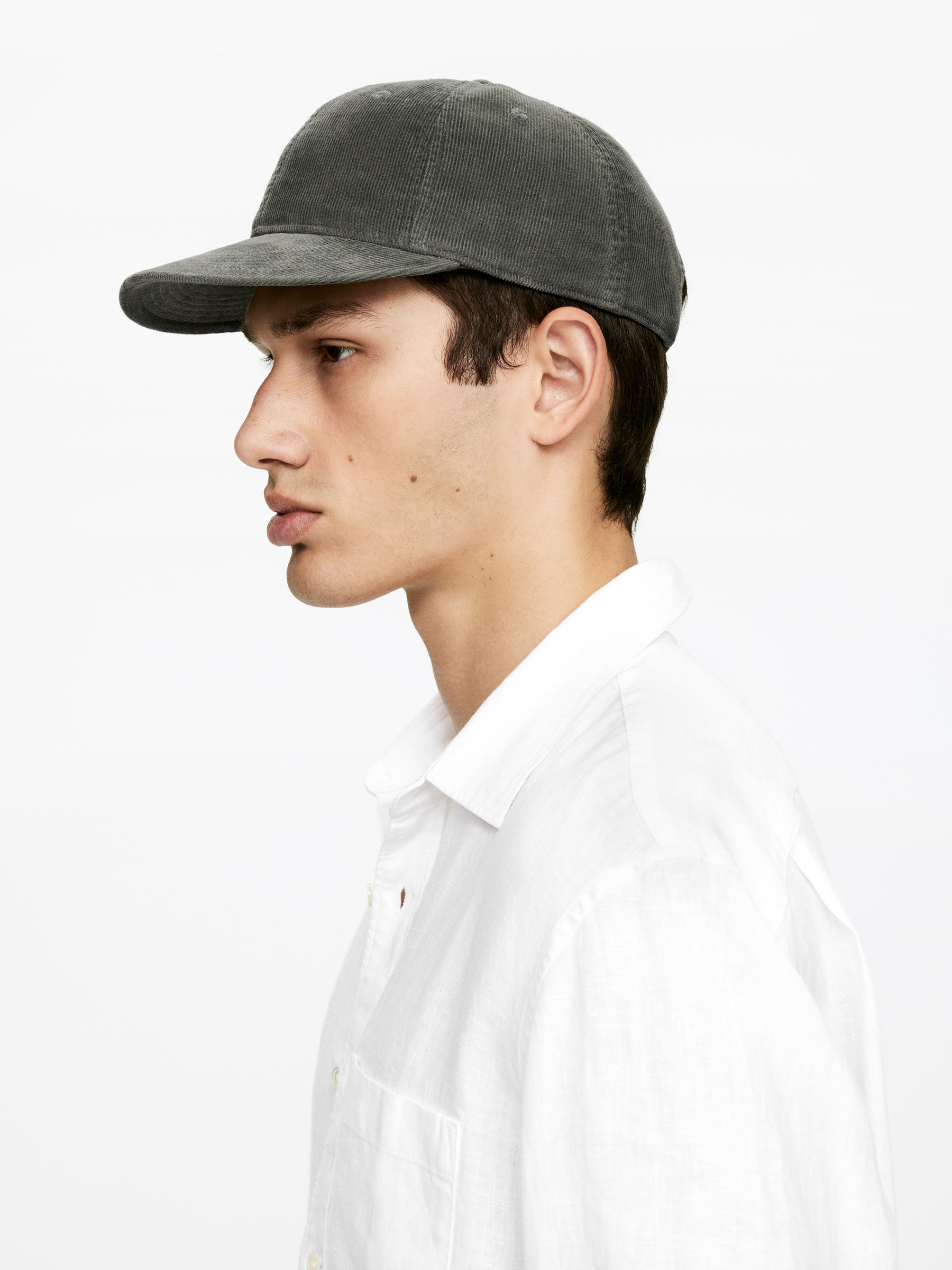 Corduroy Cap - Khaki Green - Men - StillMedia/Lookbook - 4