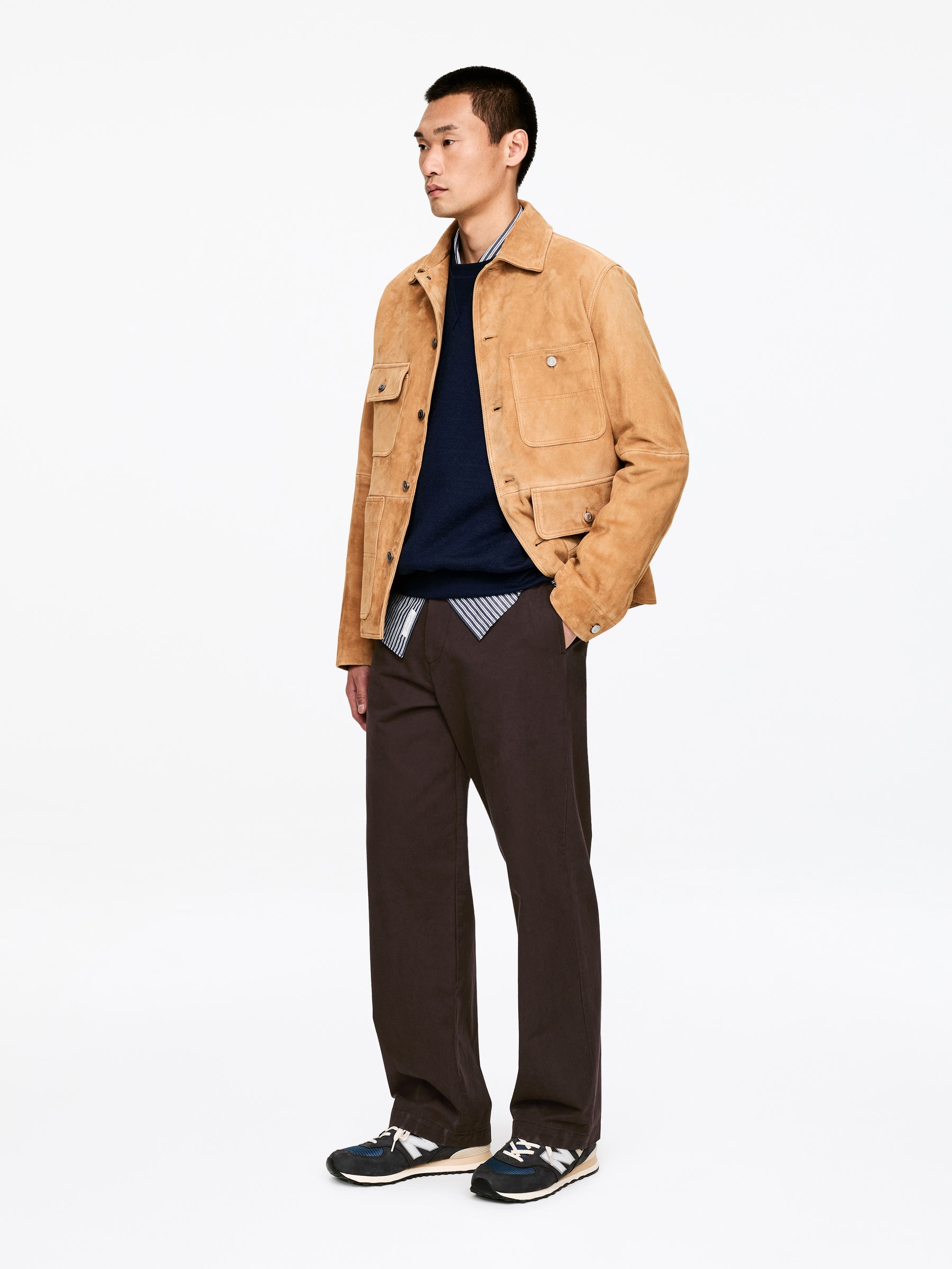 Loose Cotton Chinos - Dark Brown - Relaxed fit - Men - StillMedia/Lookbook - 3