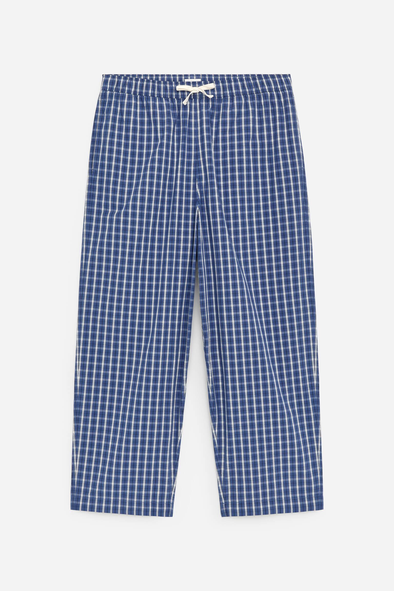 Pantalon de pyjama large - Bleu/Carreaux - 2
