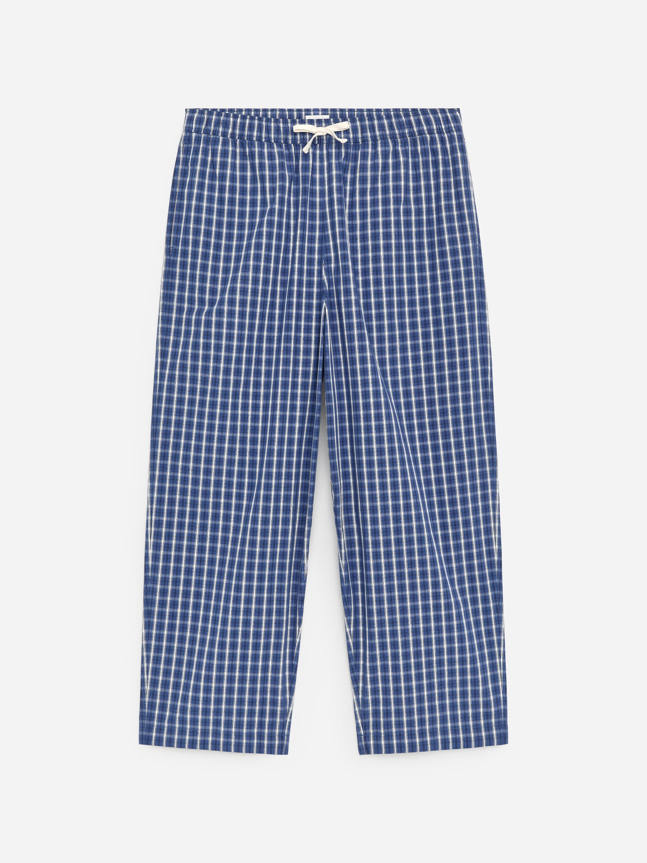 Wide Pyjama Trousers - Blue/Checkered - Loose fit - Men - StillMedia/DescriptiveStillLife - 1