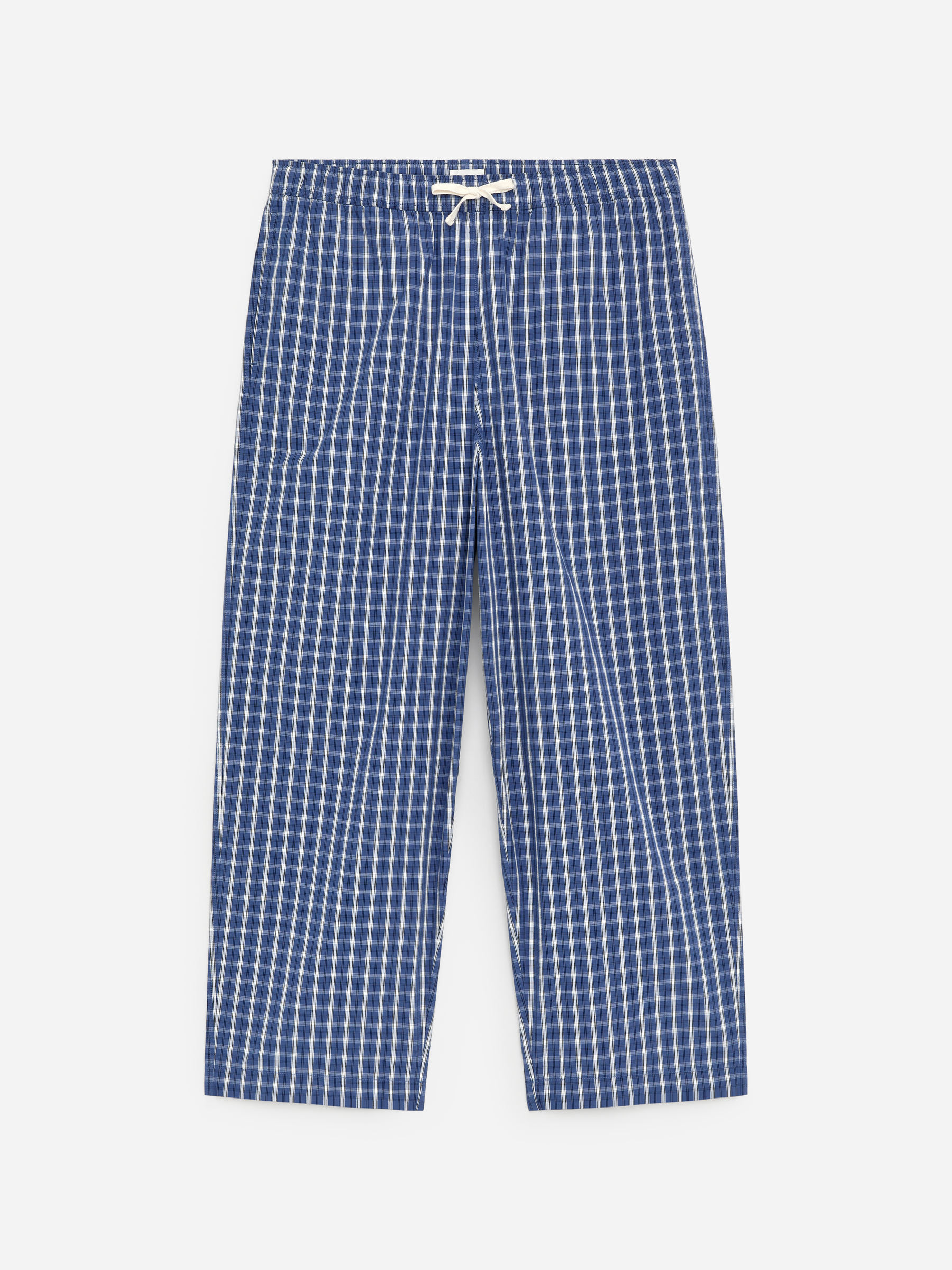 Wide Pyjama Trousers - Blue/Checkered - Loose fit - Men - StillMedia/DescriptiveStillLife - 1