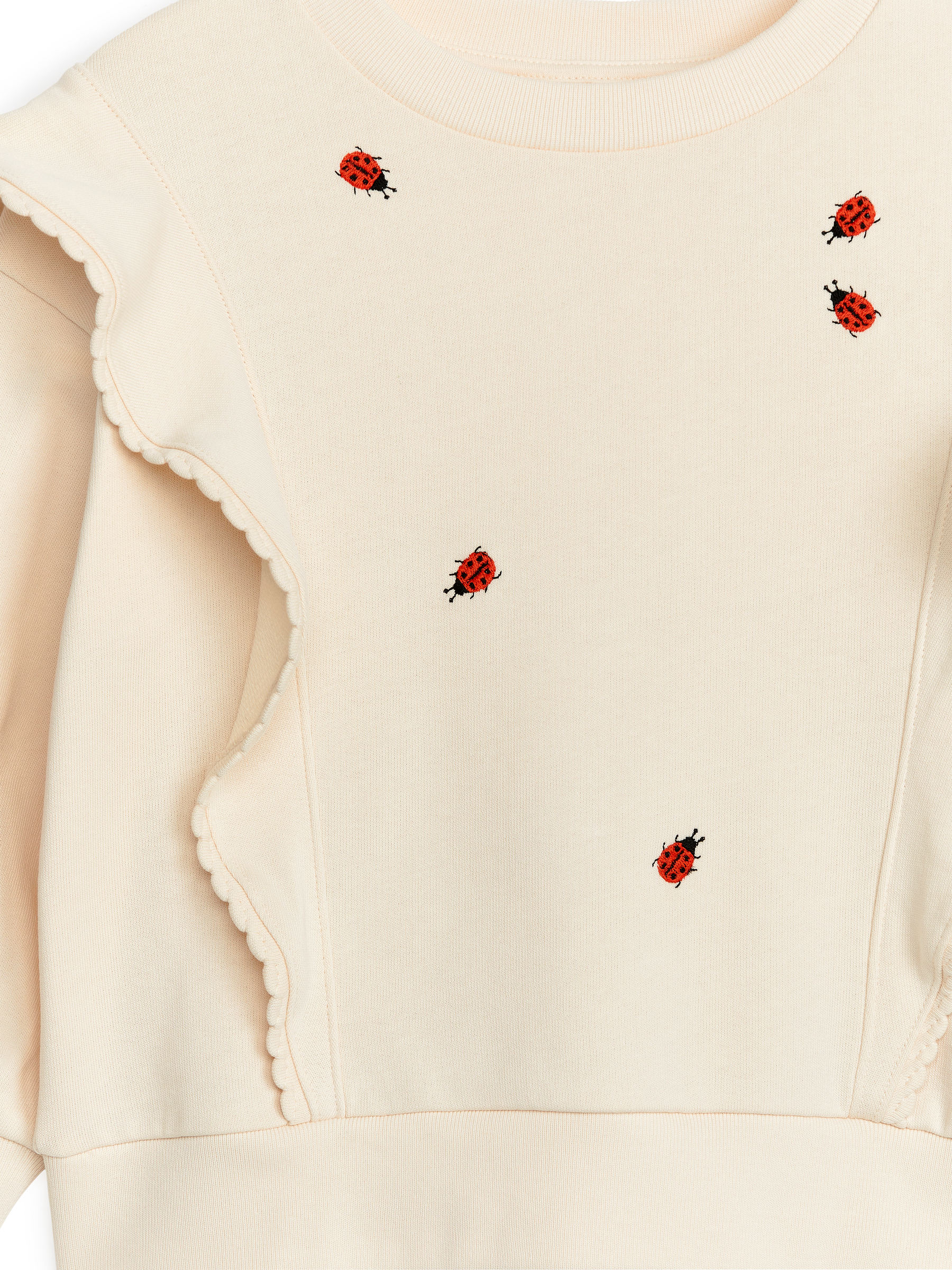 Baumwollsweatshirt mit Rüschen - Hafer - Loose Fit - Kinder - StillMedia/DescriptiveDetail - 1