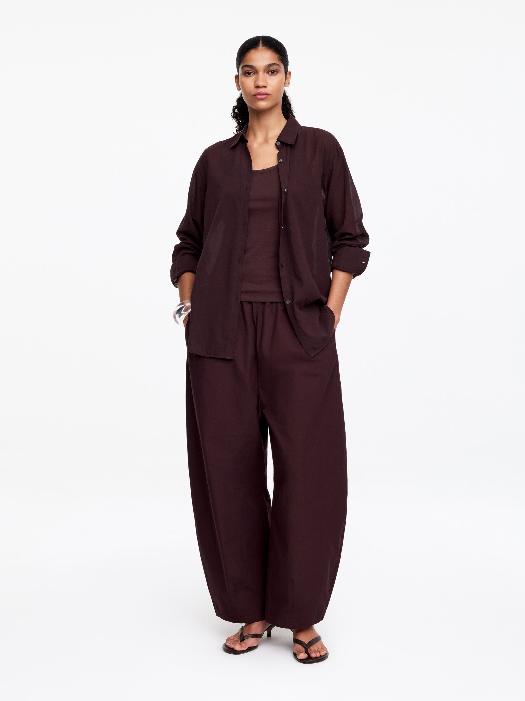 Scoop-Neck Tank Top - Brown - Women - StillMedia/Lookbook - 5