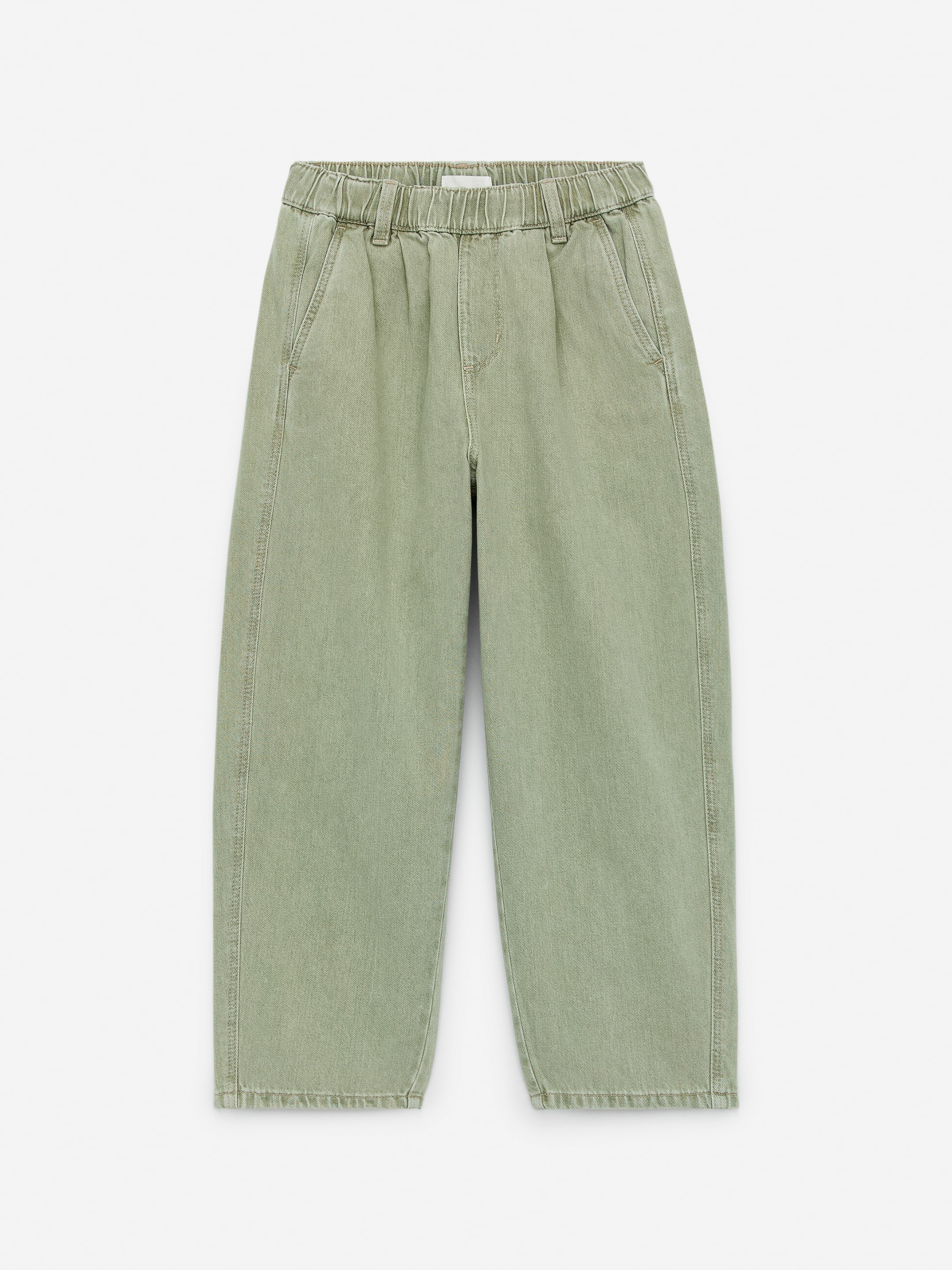 Grotere afbeelding bekijken: Washed Denim Trousers - Green - KINDEREN | H&M BE 1