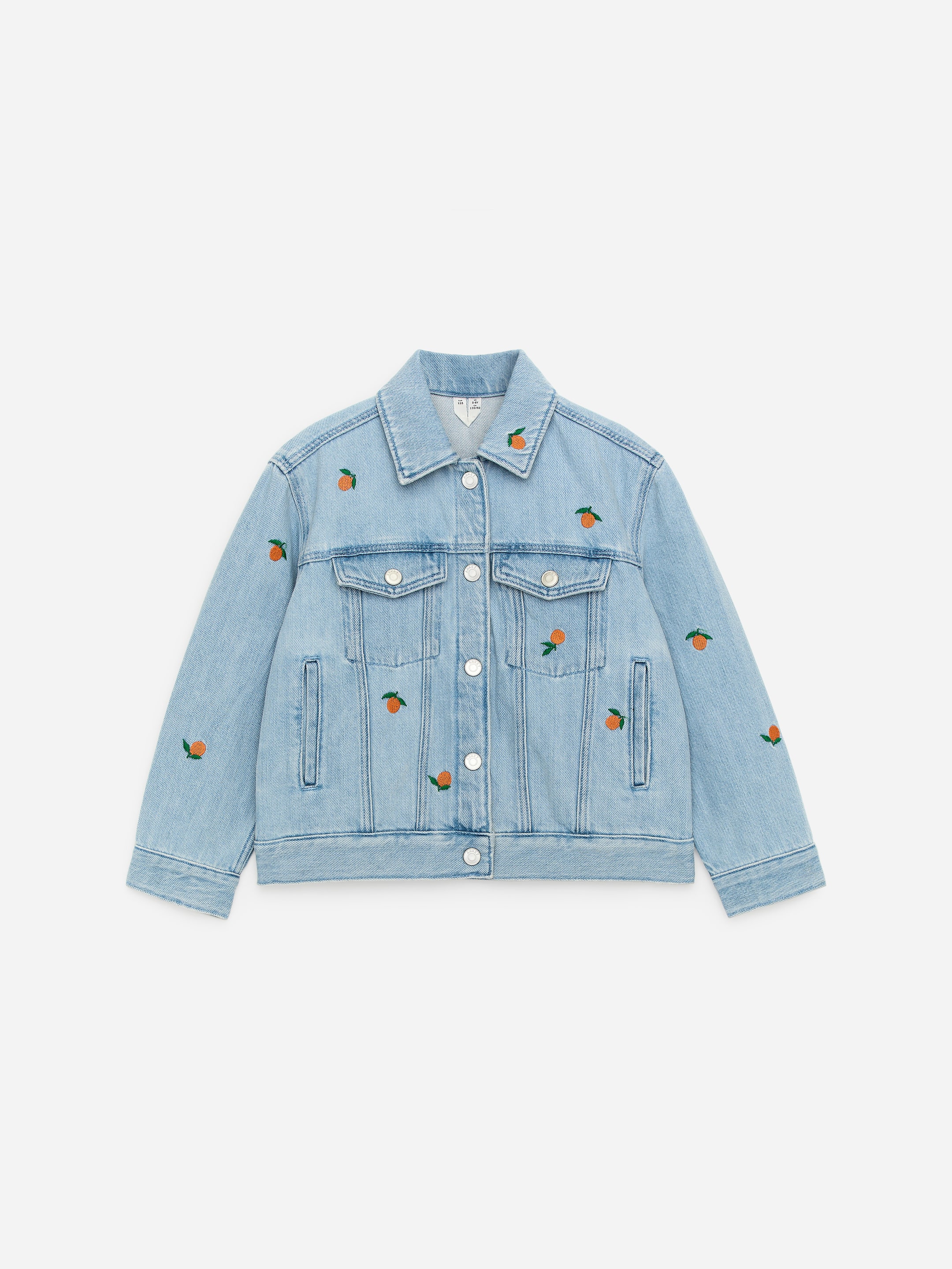 Bestickte Jeansjacke-#798DB2-18670