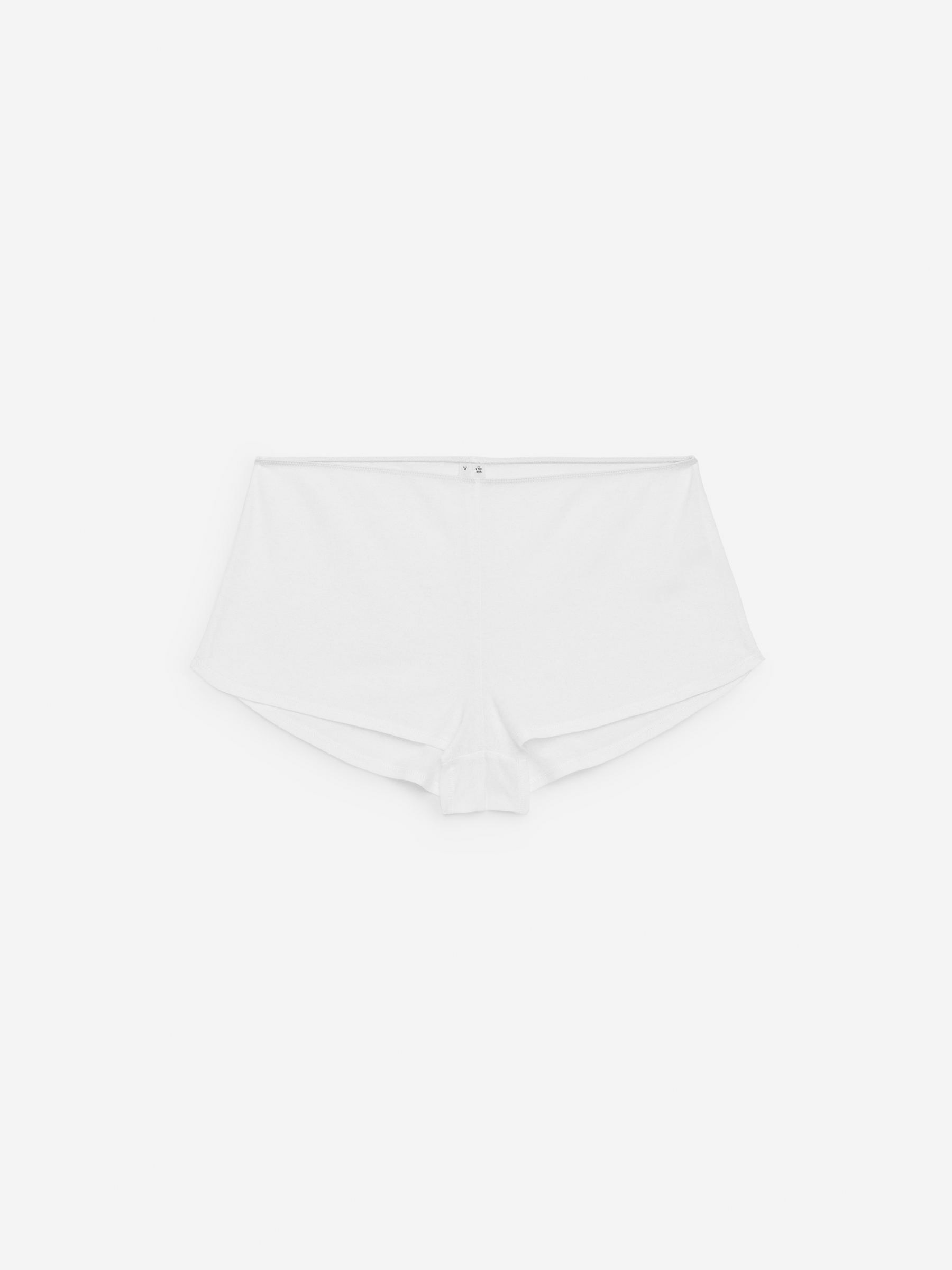 Sheer Cotton Mini Shorts-#FFFFFF-16536