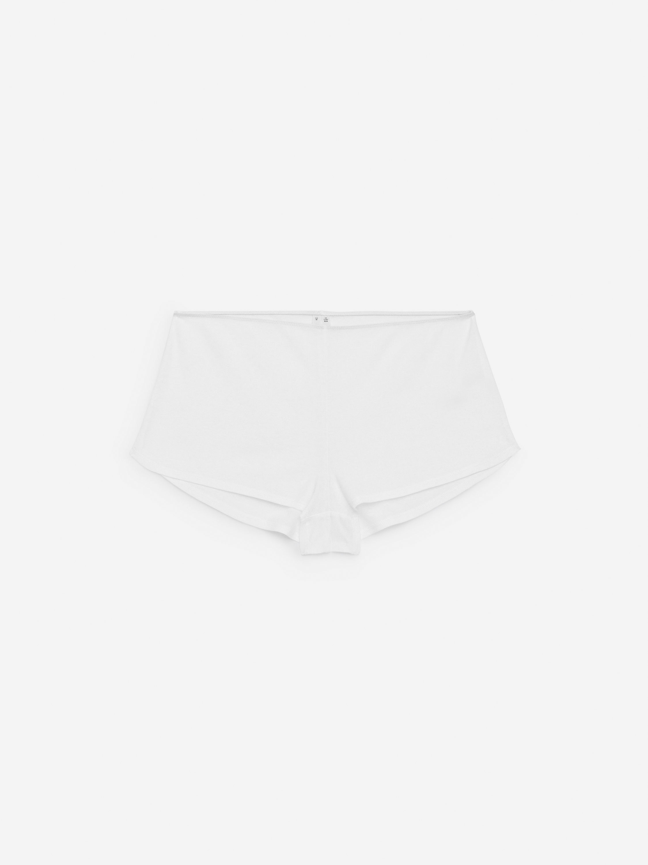 Sheer Cotton Mini Shorts-#FFFFFF-16536
