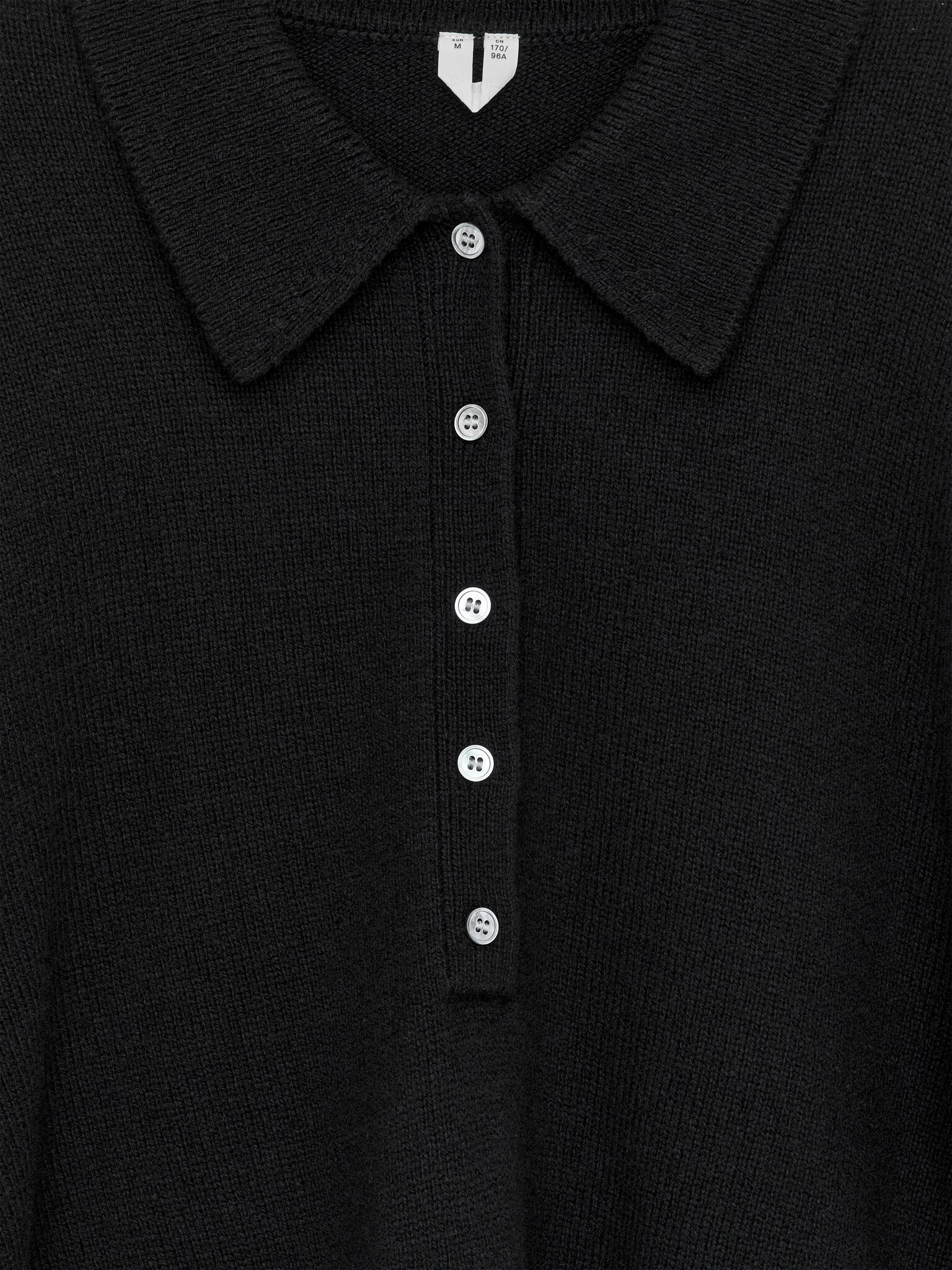 Pull polo en laine - Noir/Gris foncé - 2
