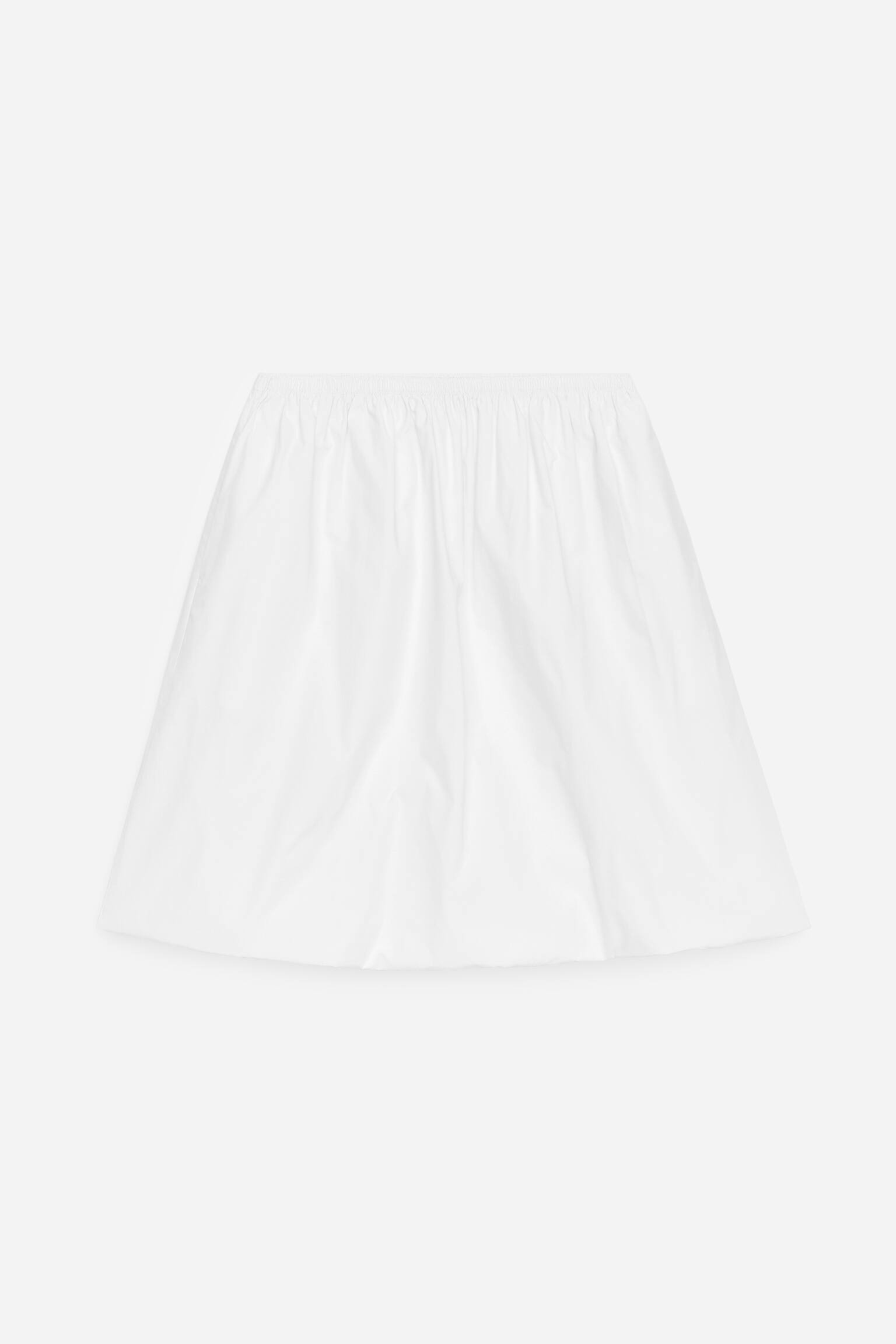 Taftrock mit aufgebauschtem Saum - Weiß - 2